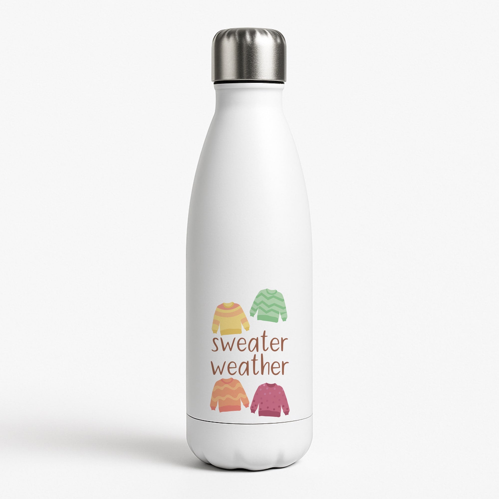 Sweater Weather - Autumn White Water Bottle