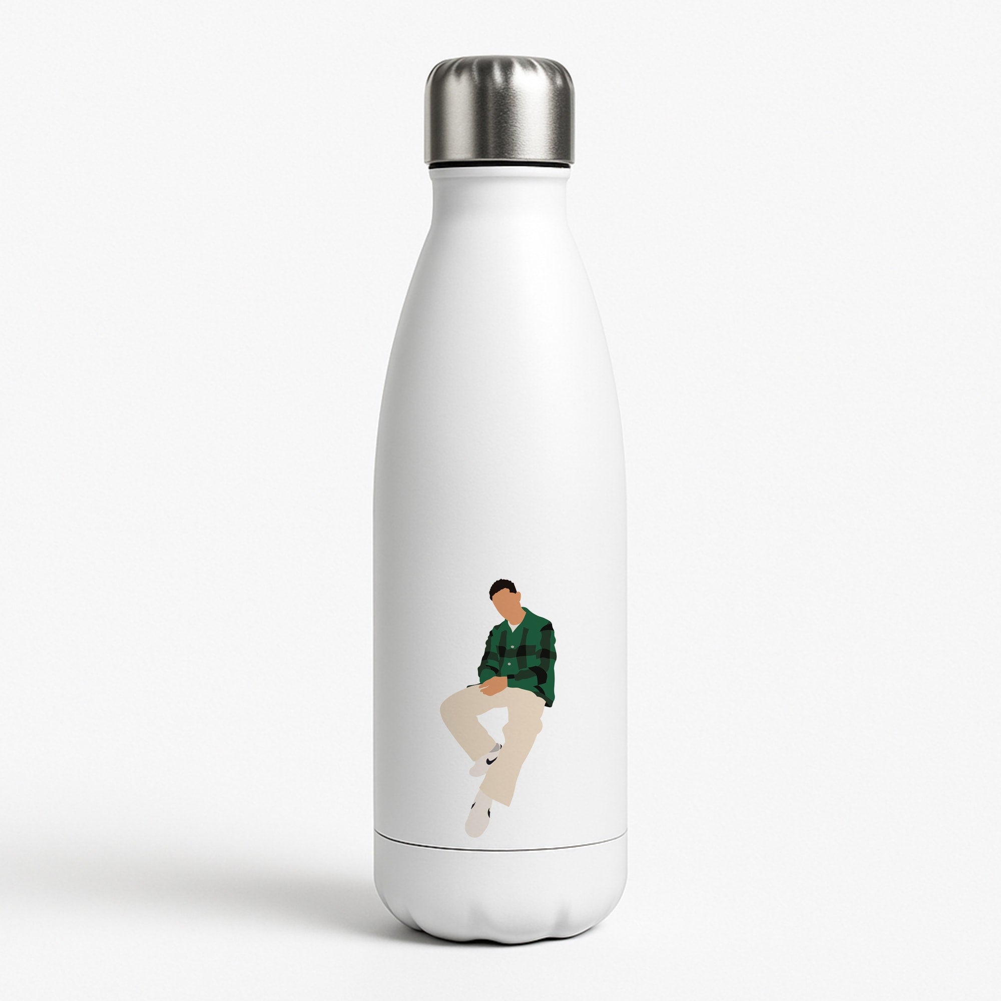 Green LoyleWhite Water Bottle