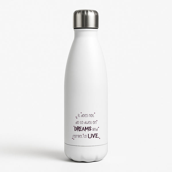 It Does Not To Dwell White Water Bottle