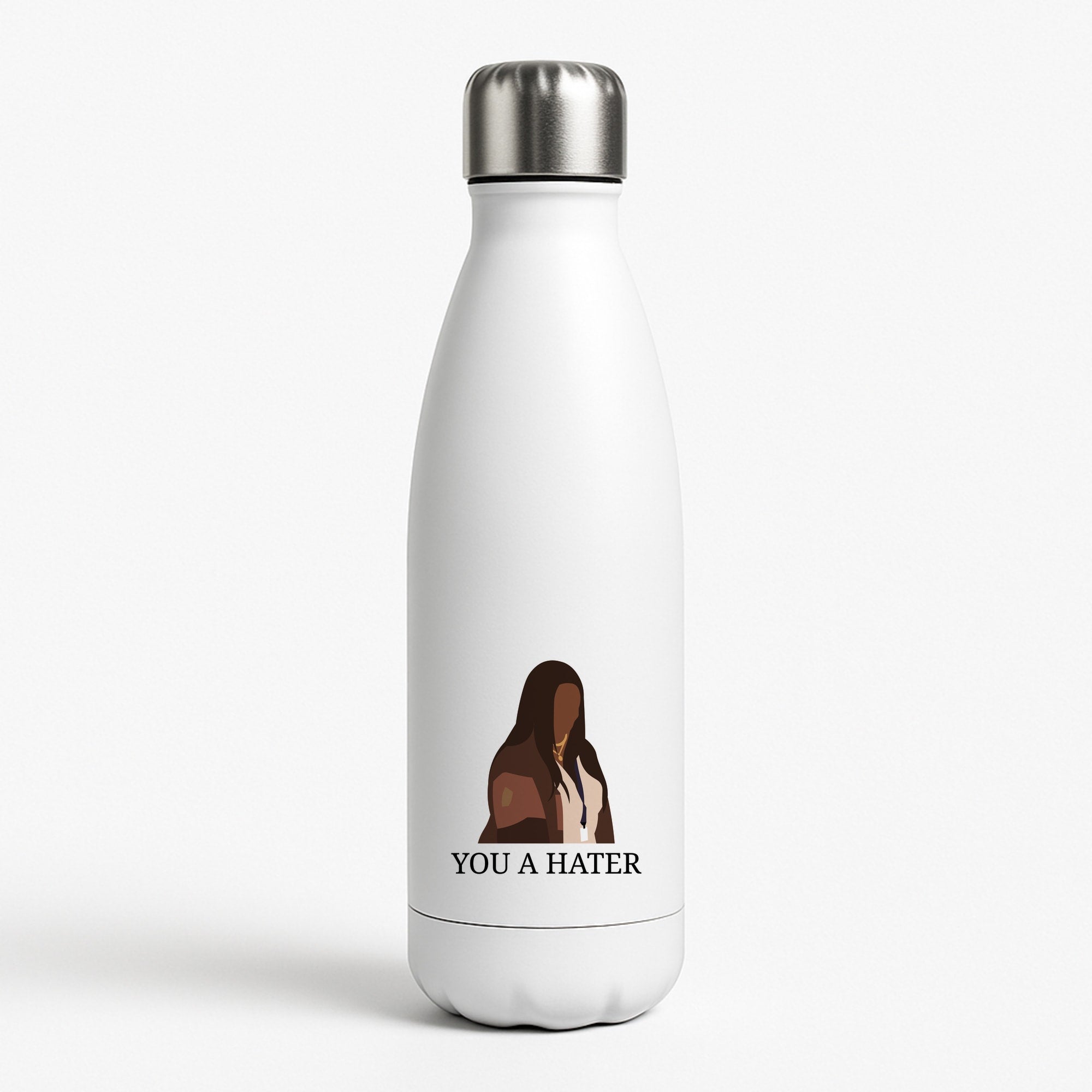 You A Hater White Water Bottle
