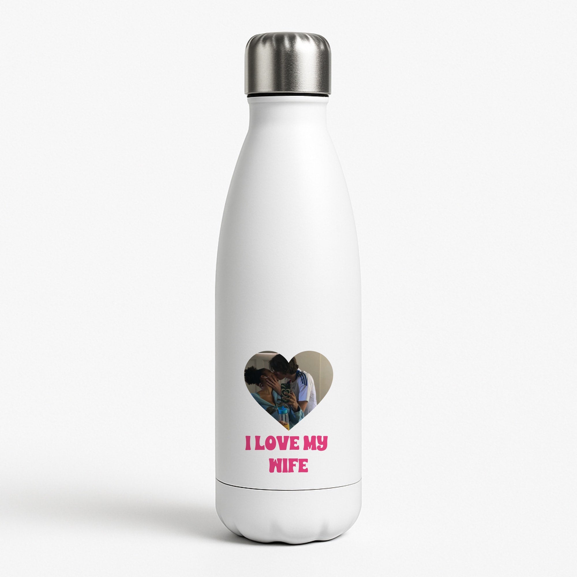 I Love My Wife - Personalised Couples Water Bottle