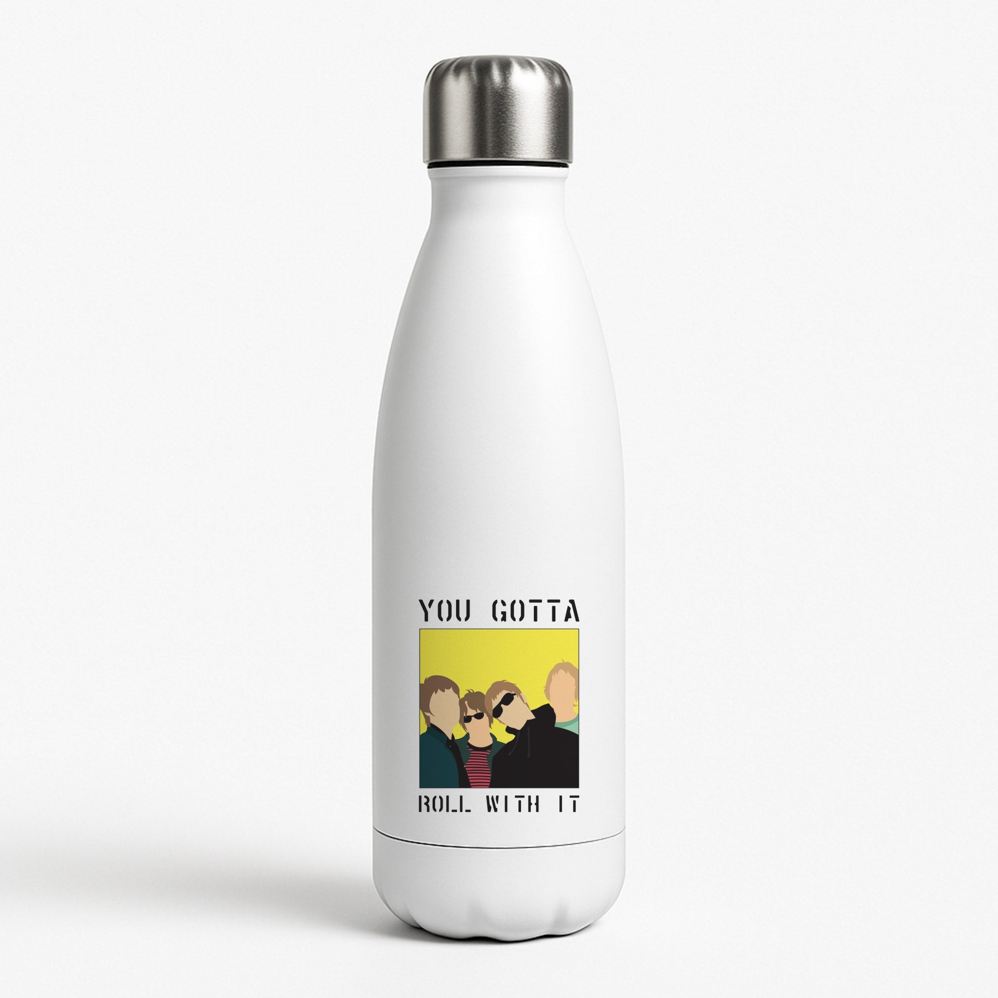 You Gotta Roll With It White Water Bottle
