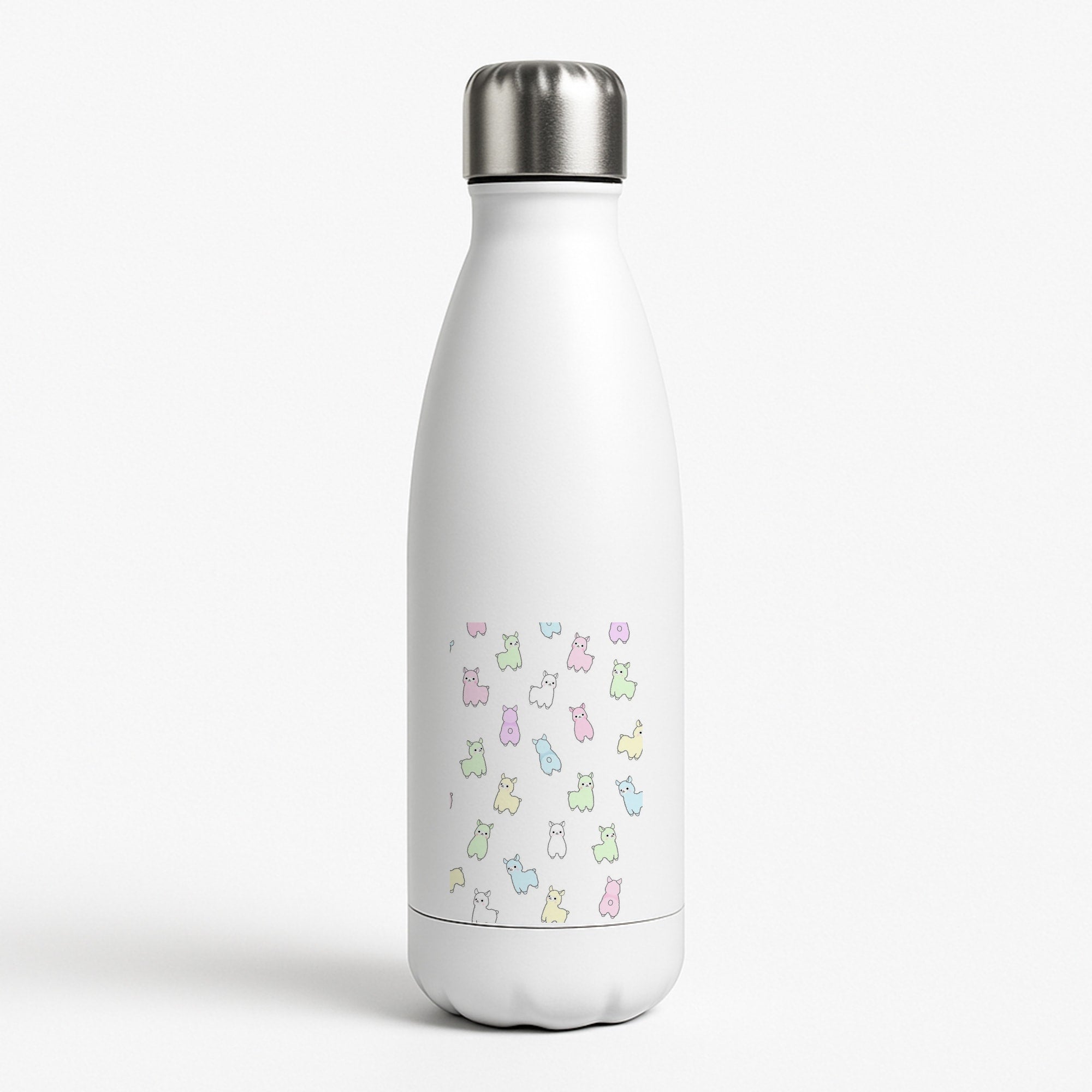 Pastel Pacas White Water Bottle