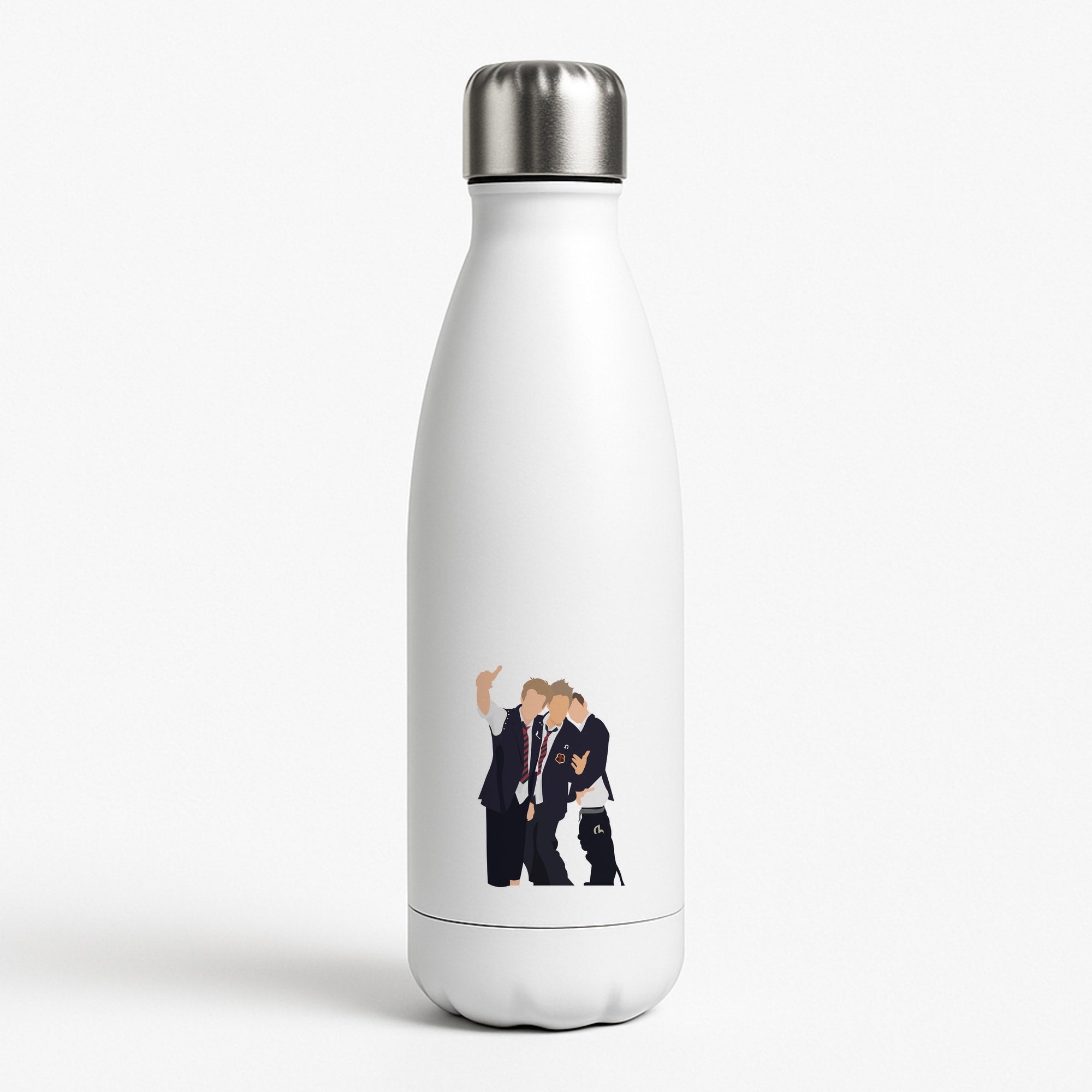 School Clothes - Bust Band White Water Bottle