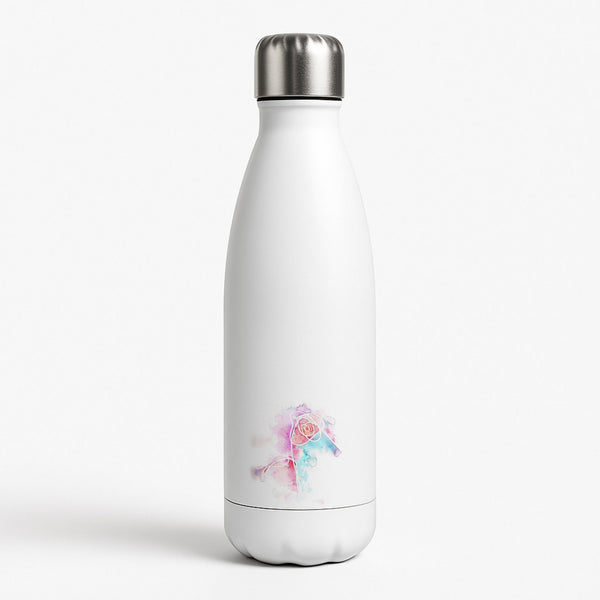 K-Pop Band Love Yourself Watercolour Painting White Water Bottle