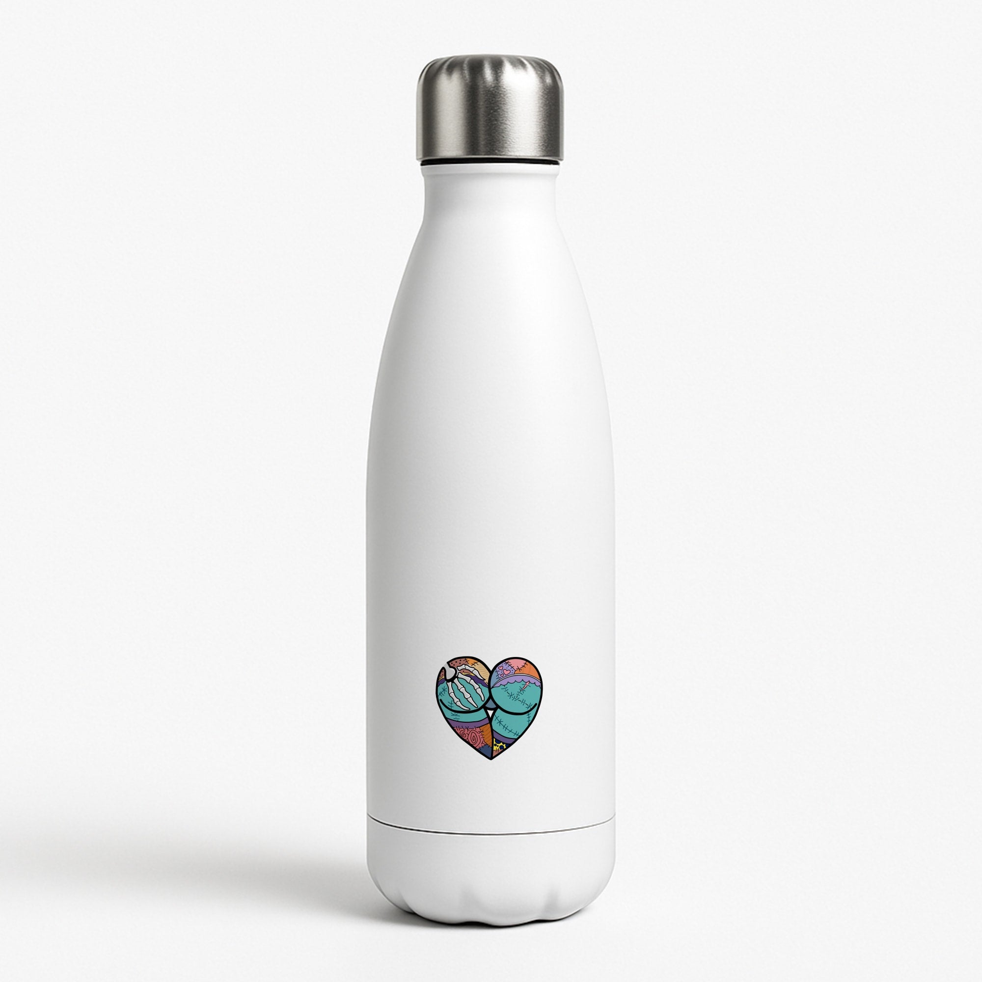 Sally And Jack Heart - TNBC White Water Bottle