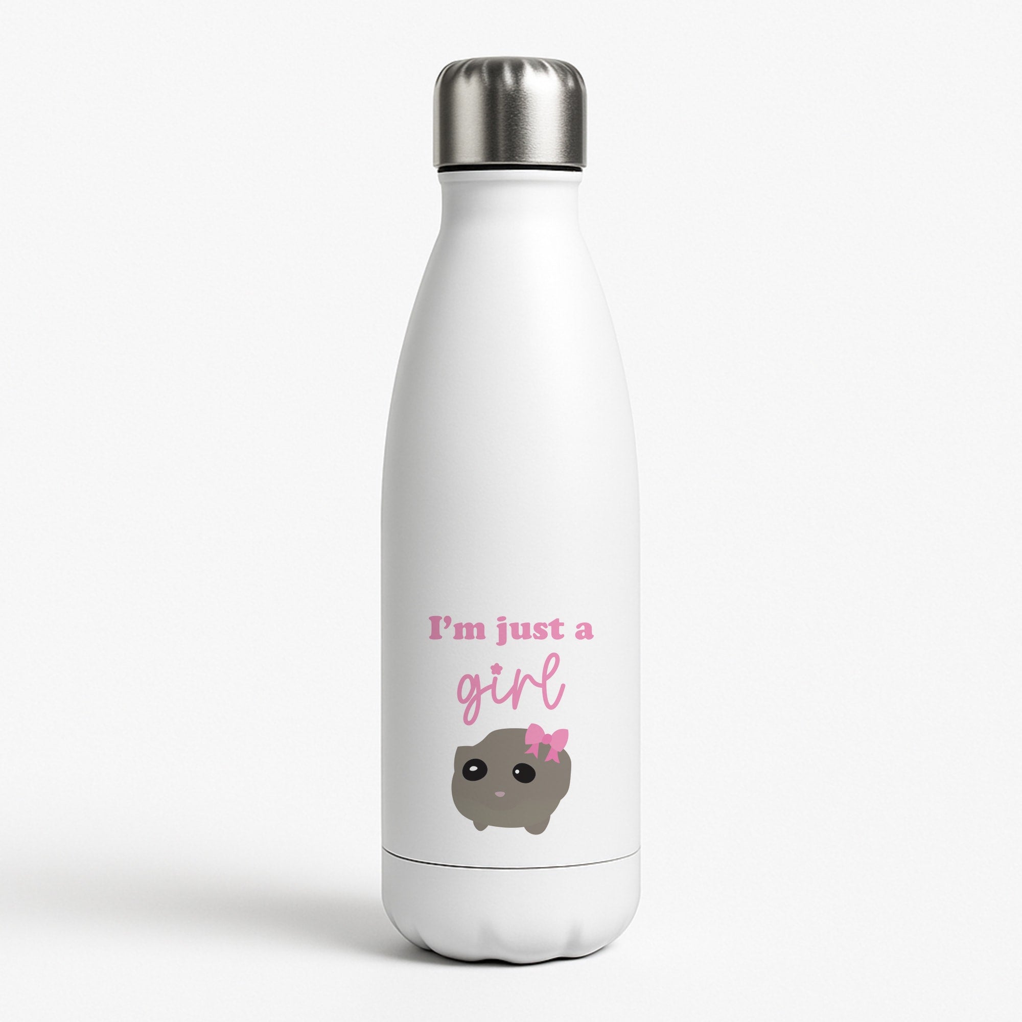 I'm Just A Girl White Water Bottle