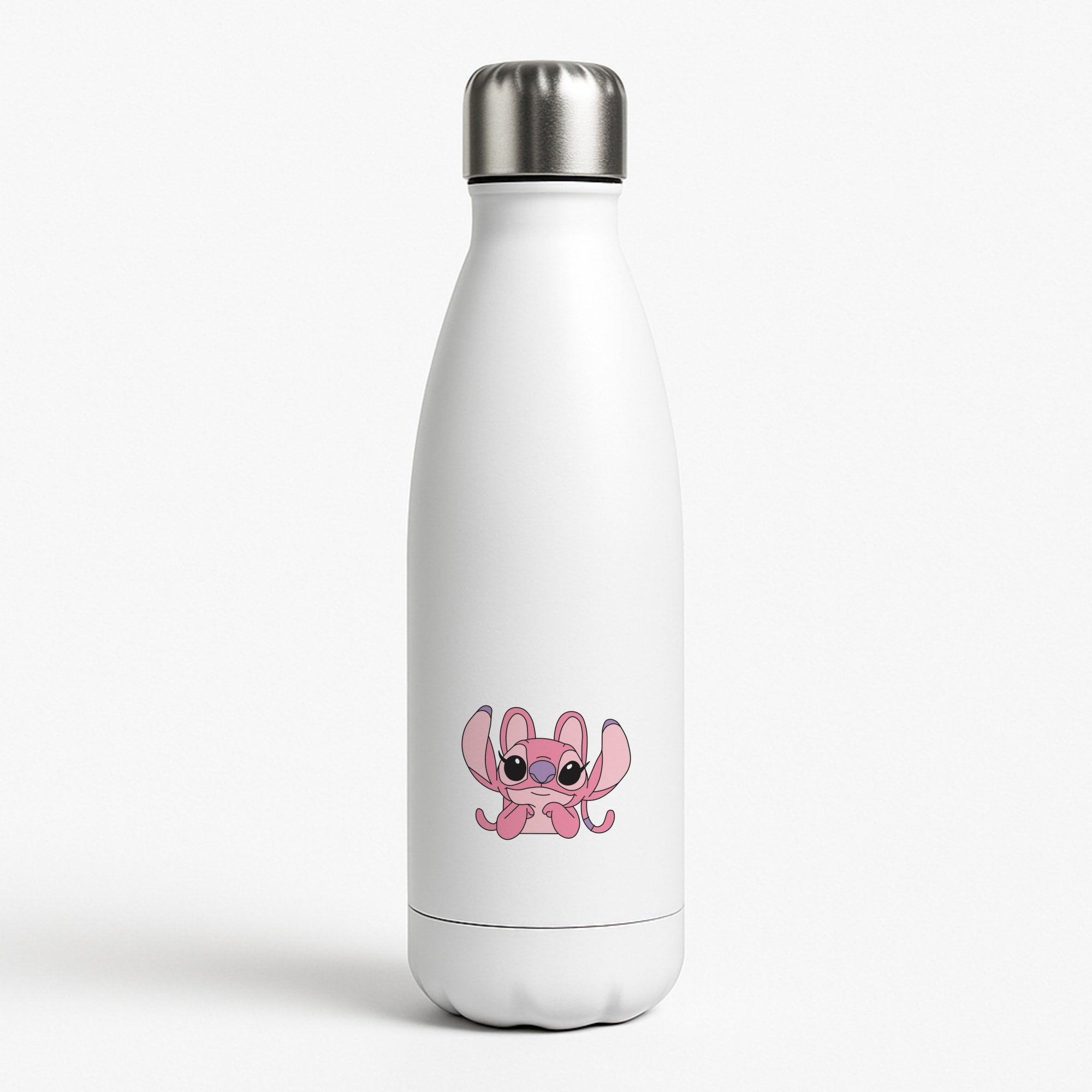 Gazing - Pink Alien White Water Bottle
