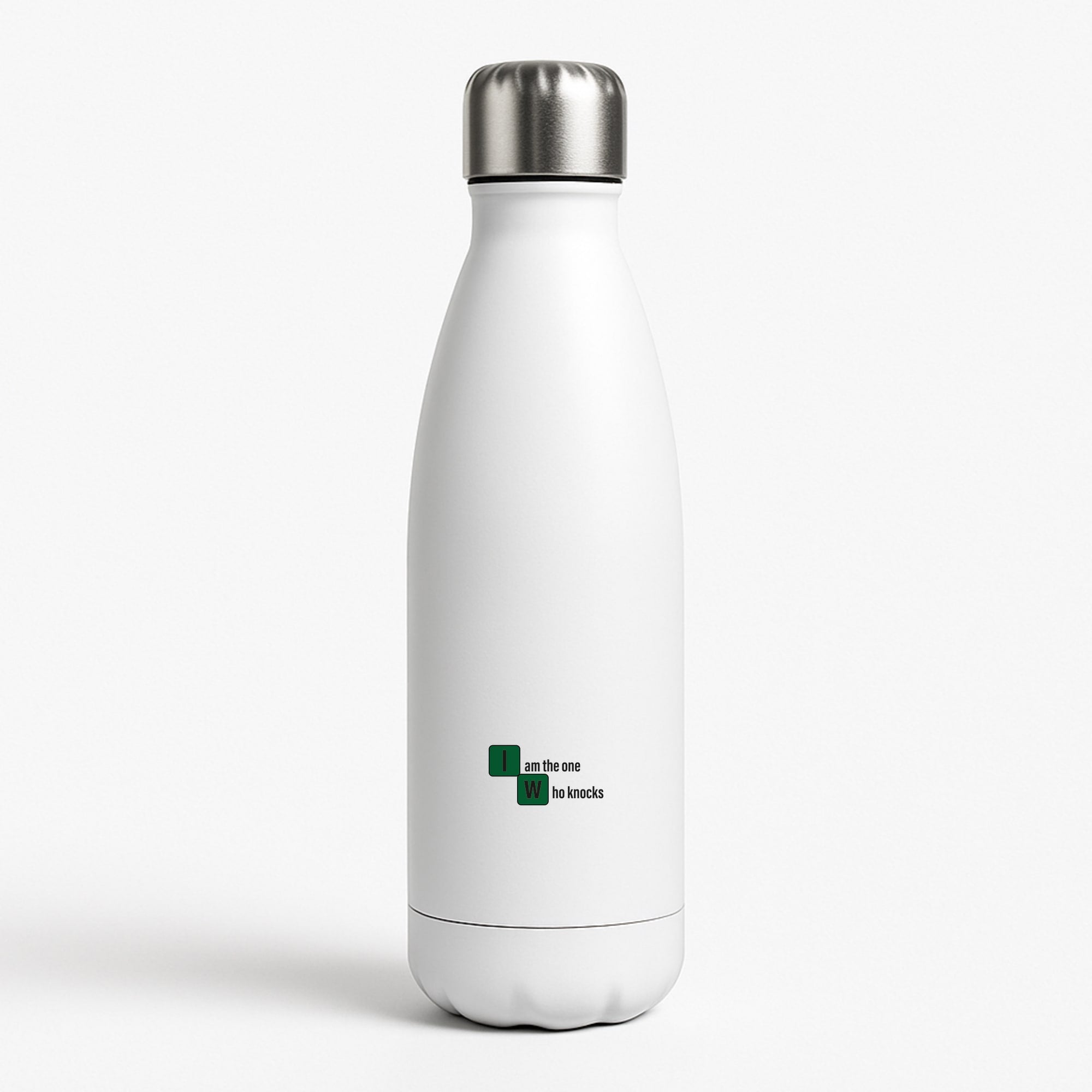 I Am The One Who Knocks White Water Bottle