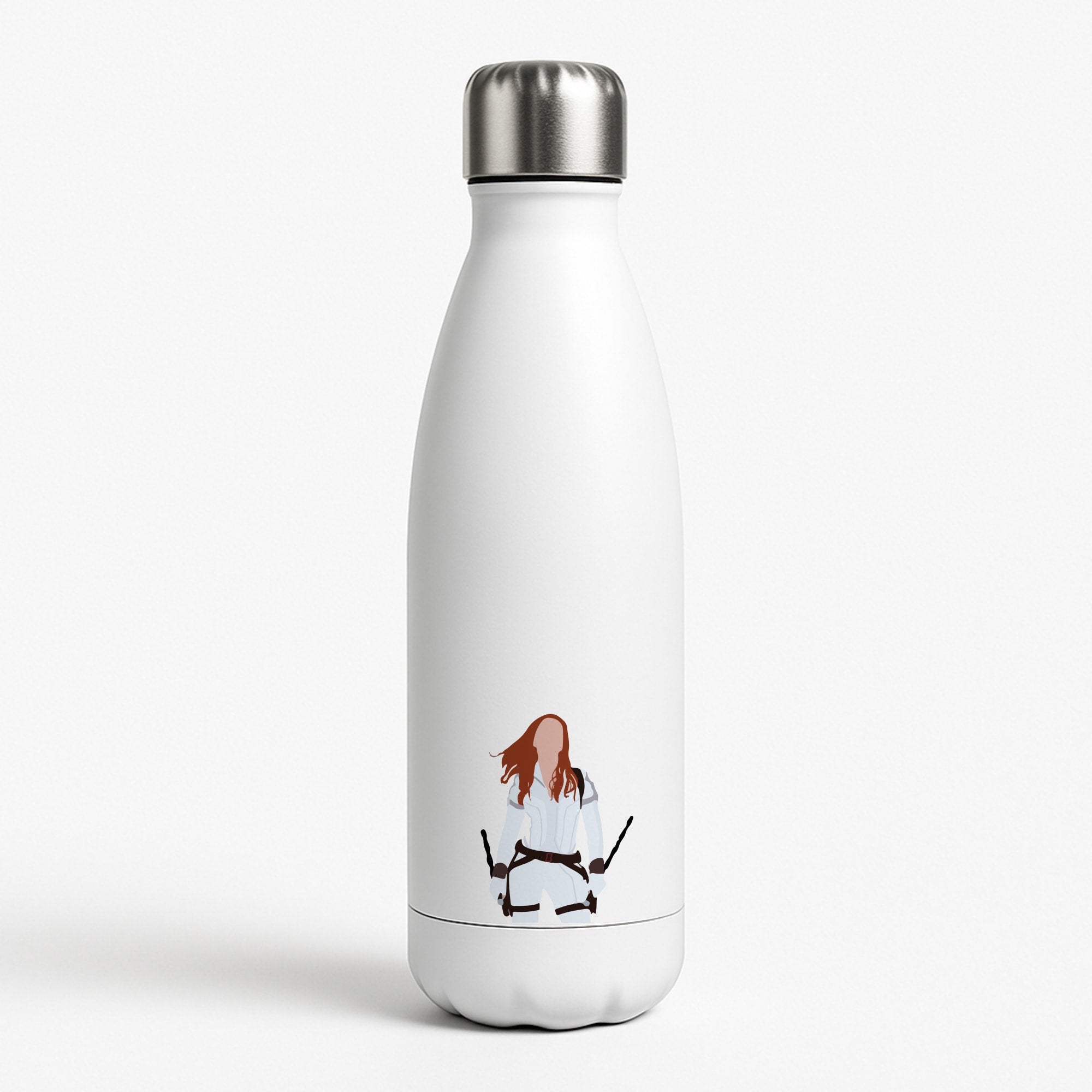 Black Widow White Water Bottle