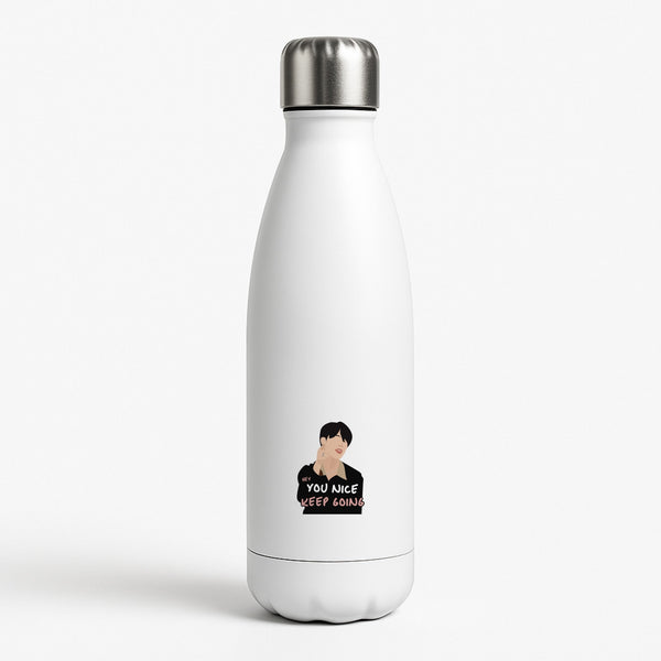 You Nice Keep Going - K Pop White Water Bottle