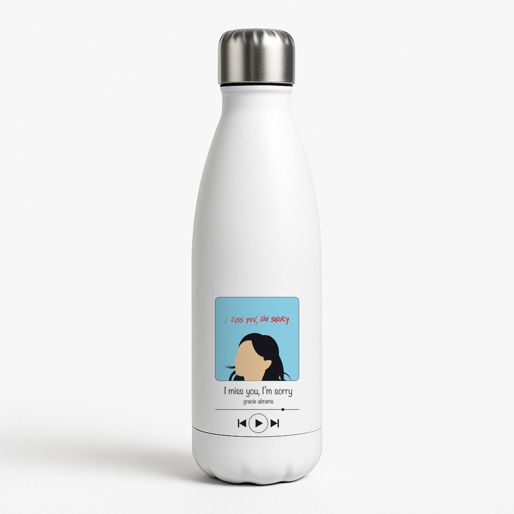 I Miss You - Abrams White Water Bottle