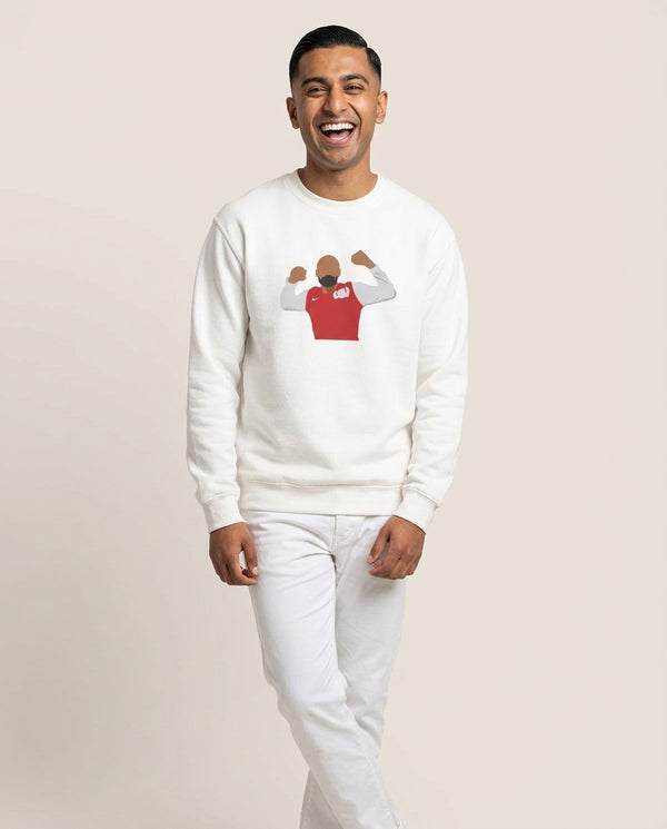 Henry - Football Sweatshirt â White Front, worn