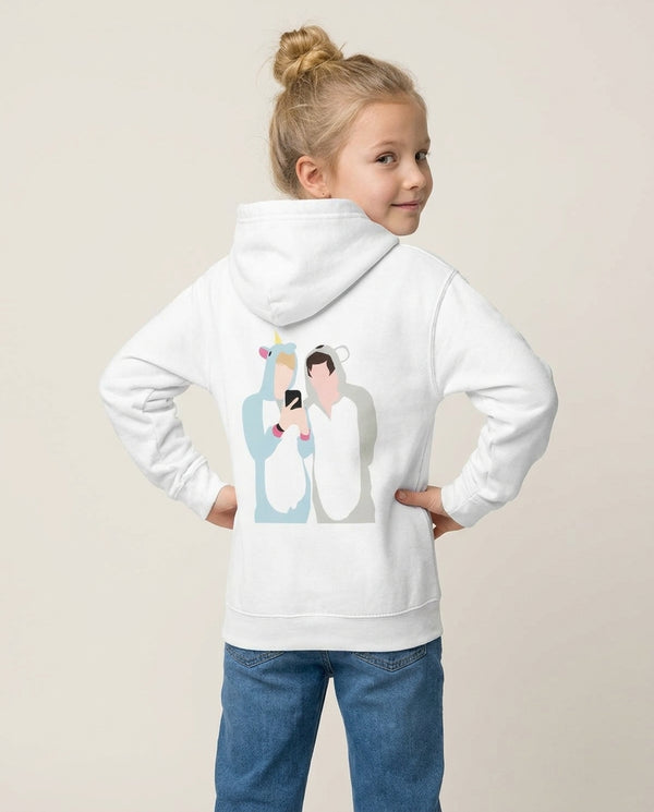 Onsies - S & C Kids Hoodie — White Back, worn