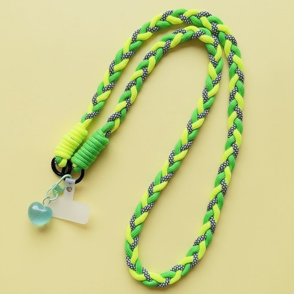 Crossbody Phone Strap - Yellow, Green & Black