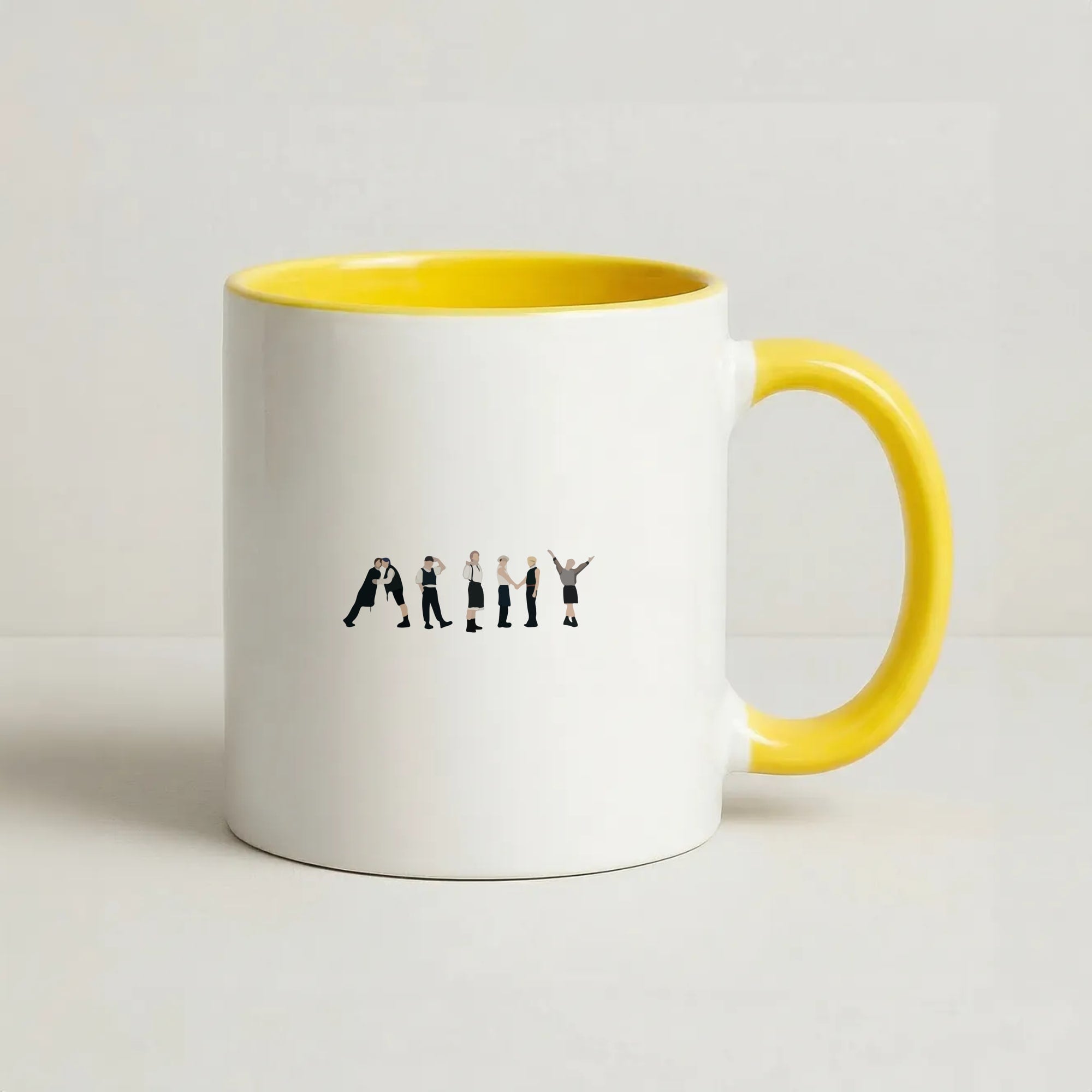 K-Pop Band Army Members Coffee Yellow Mug