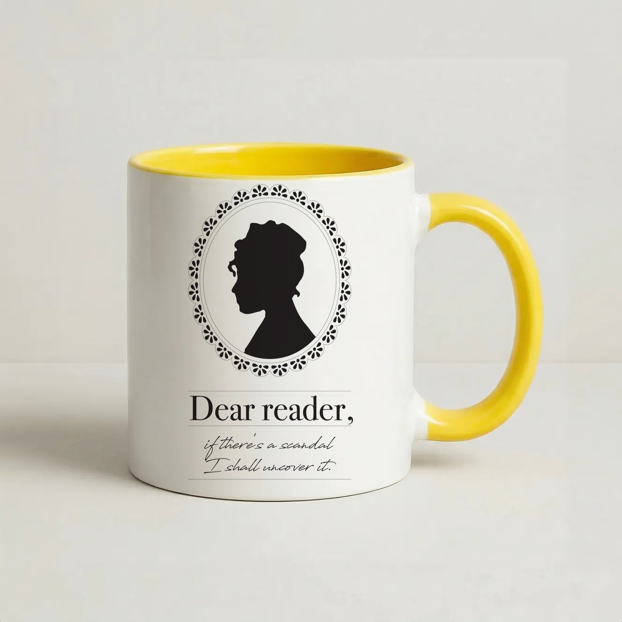 Dear Reader Coffee Yellow Mug