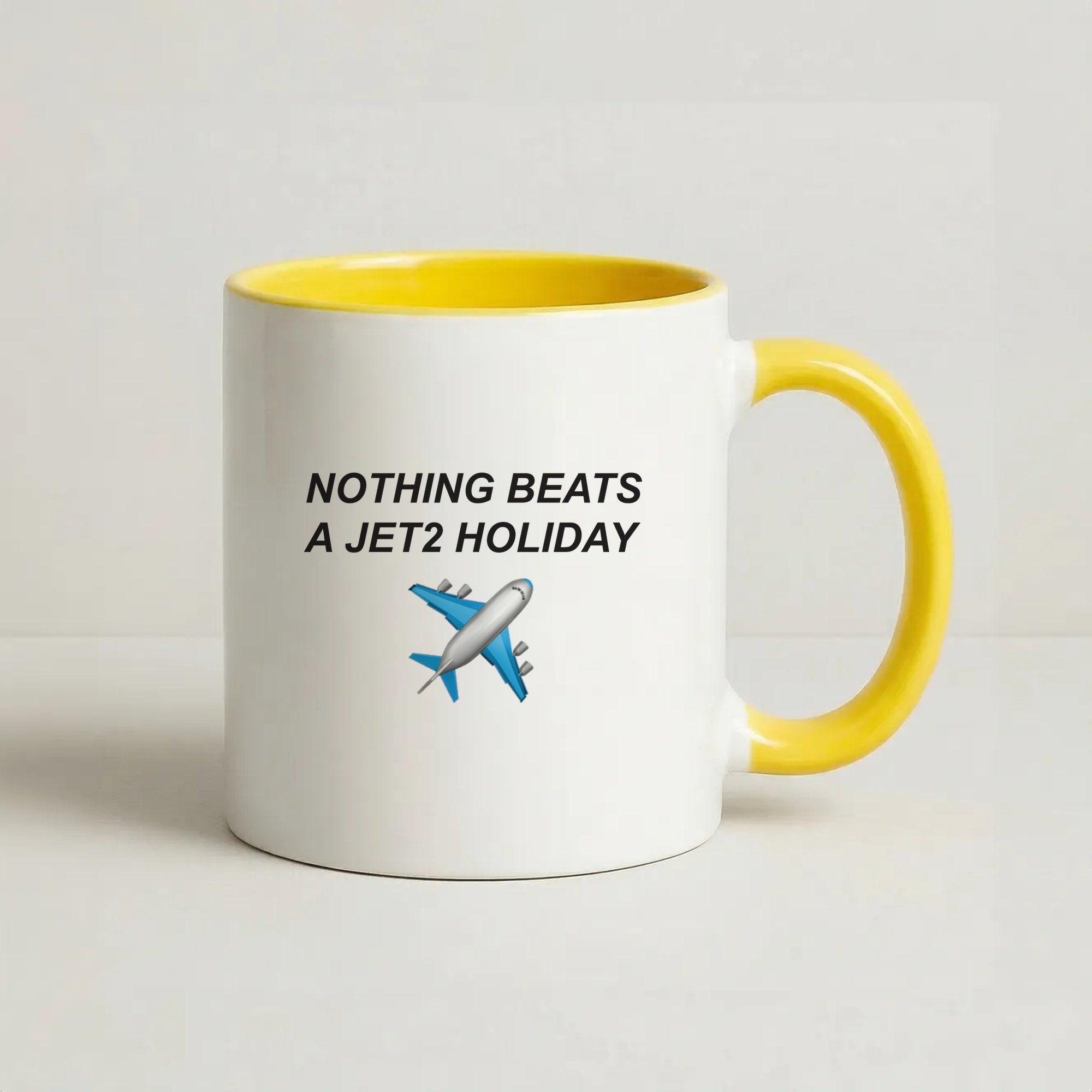 Nothing Beats A Holiday Coffee Yellow Mug