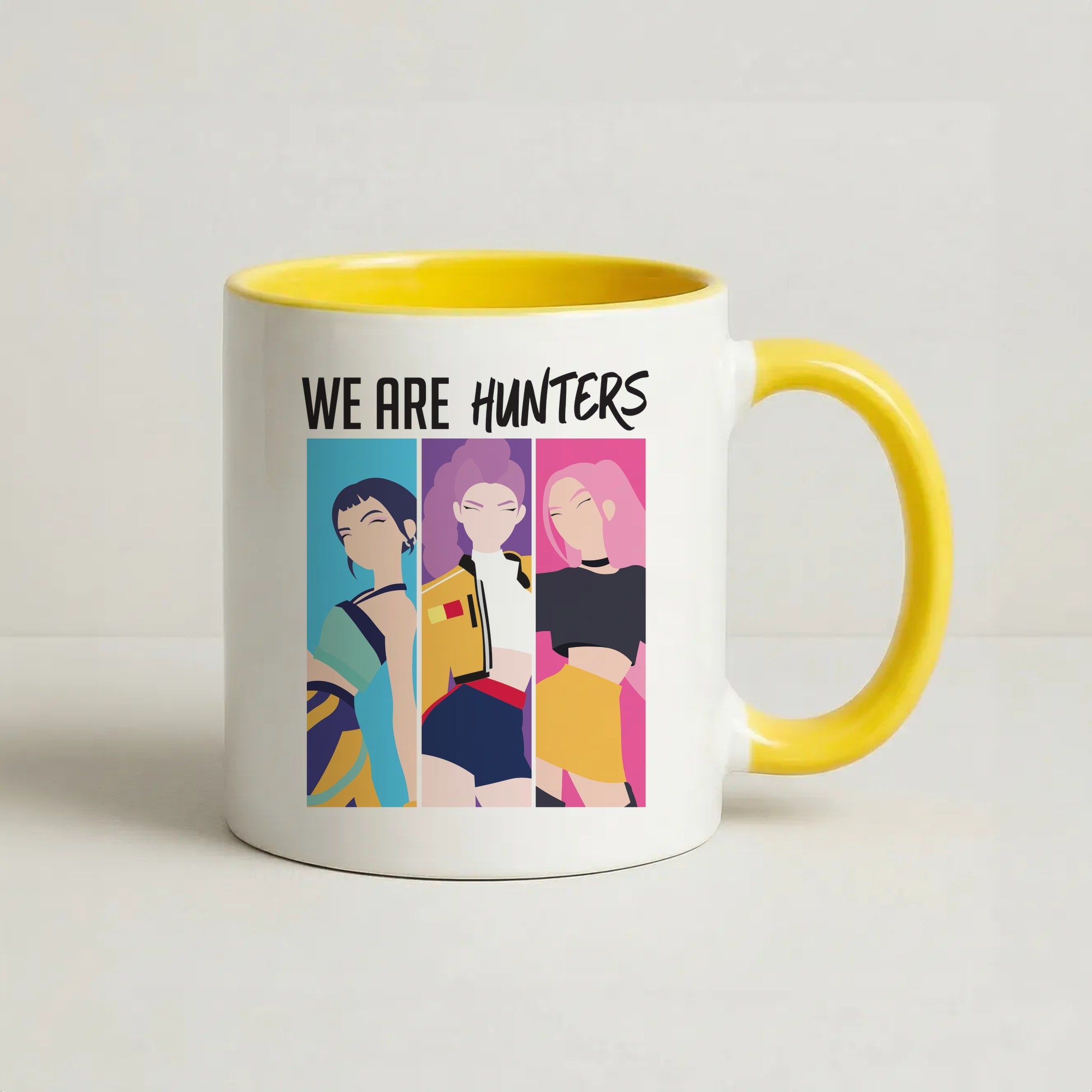 We Are Hunters Coffee Yellow Mug