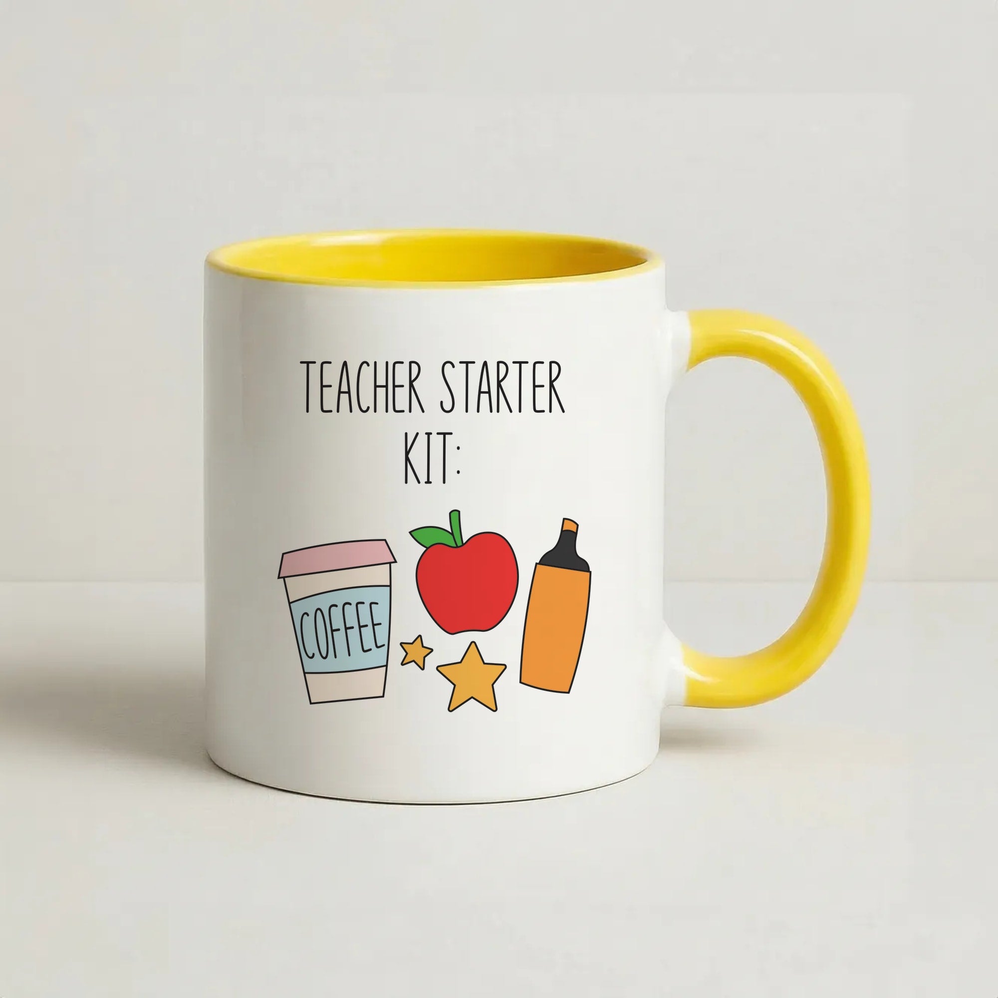 Teacher Starter Kit Coffee Yellow Mug