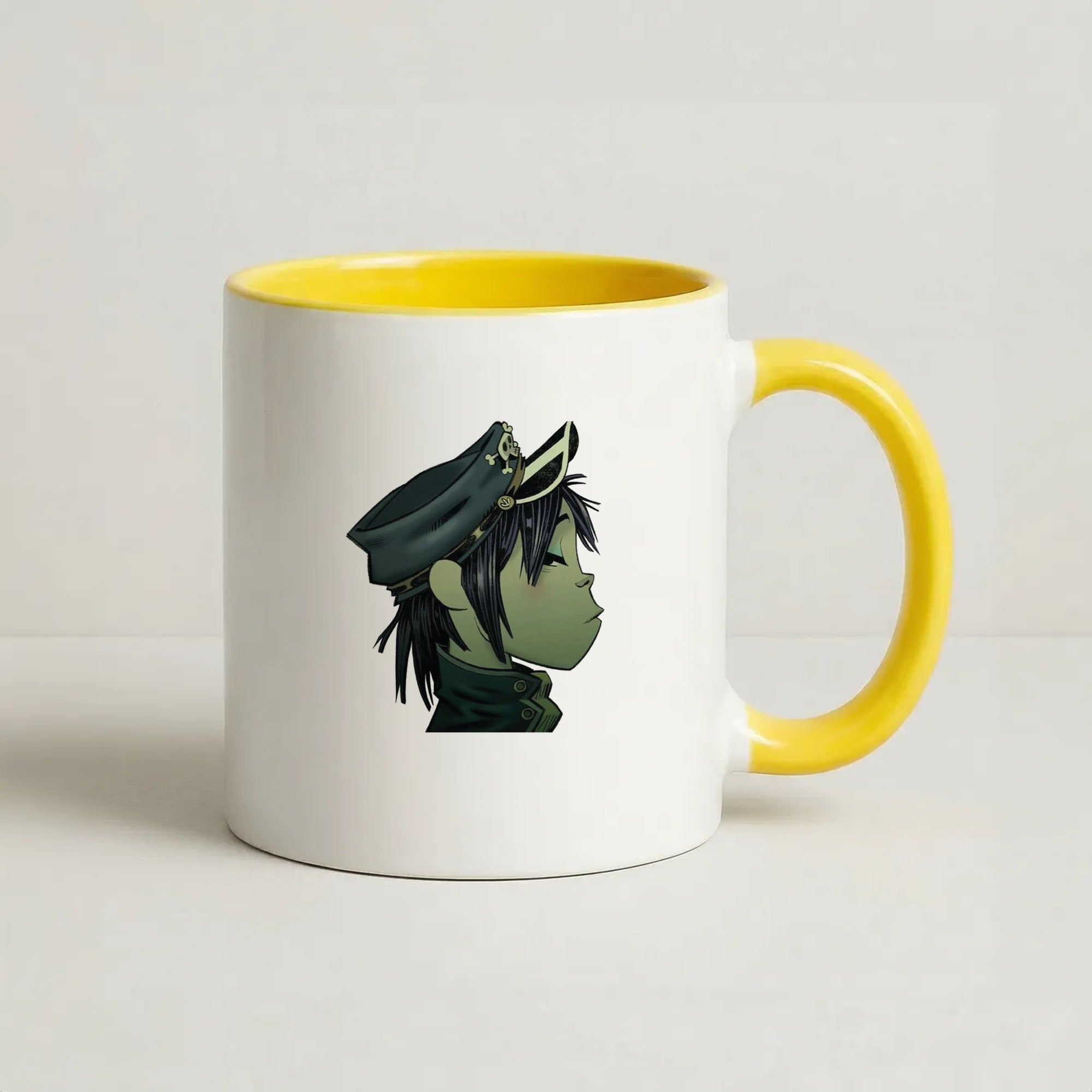 Green 2d Coffee Yellow Mug