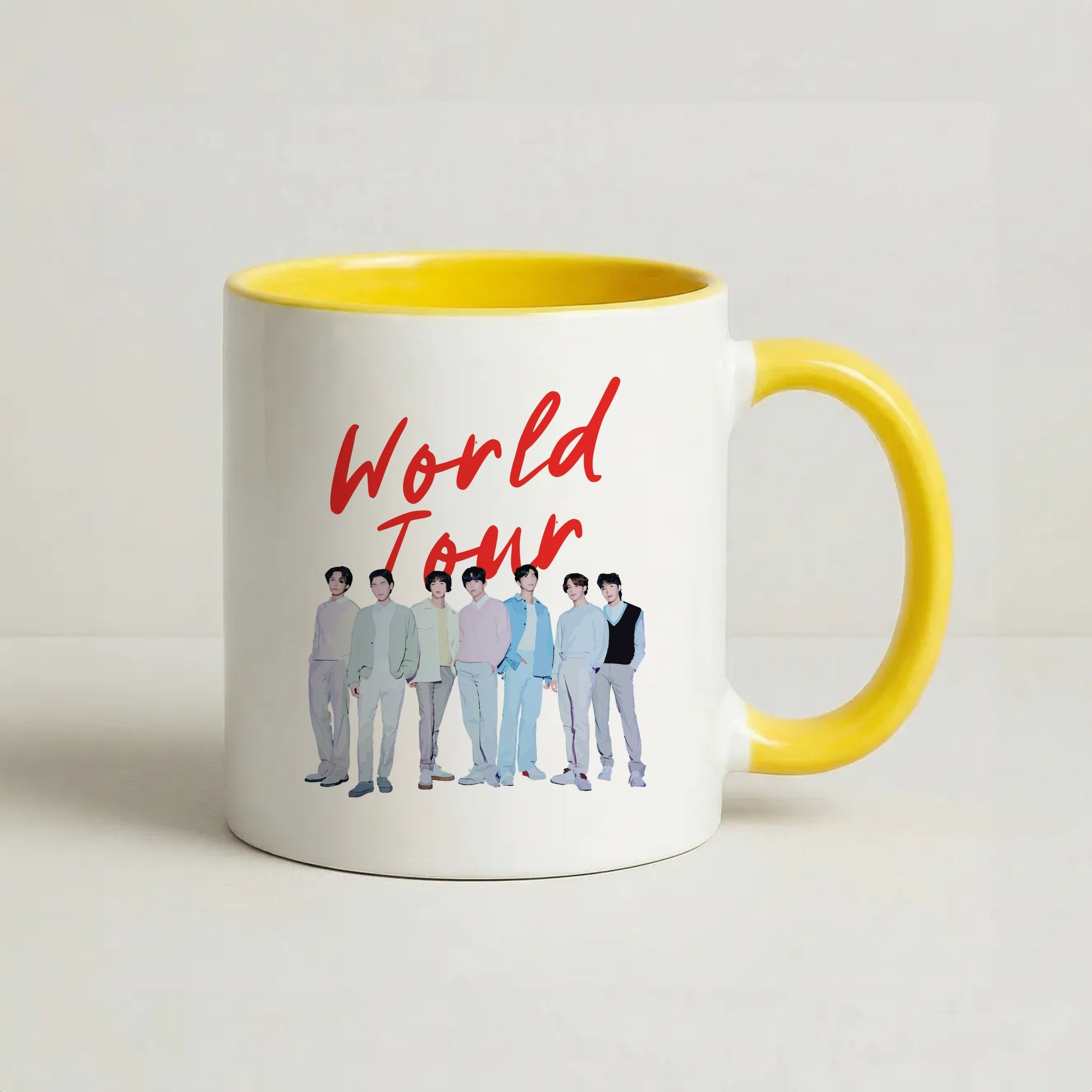 K-Pop Band Pastel Tour Coffee Yellow Mug
