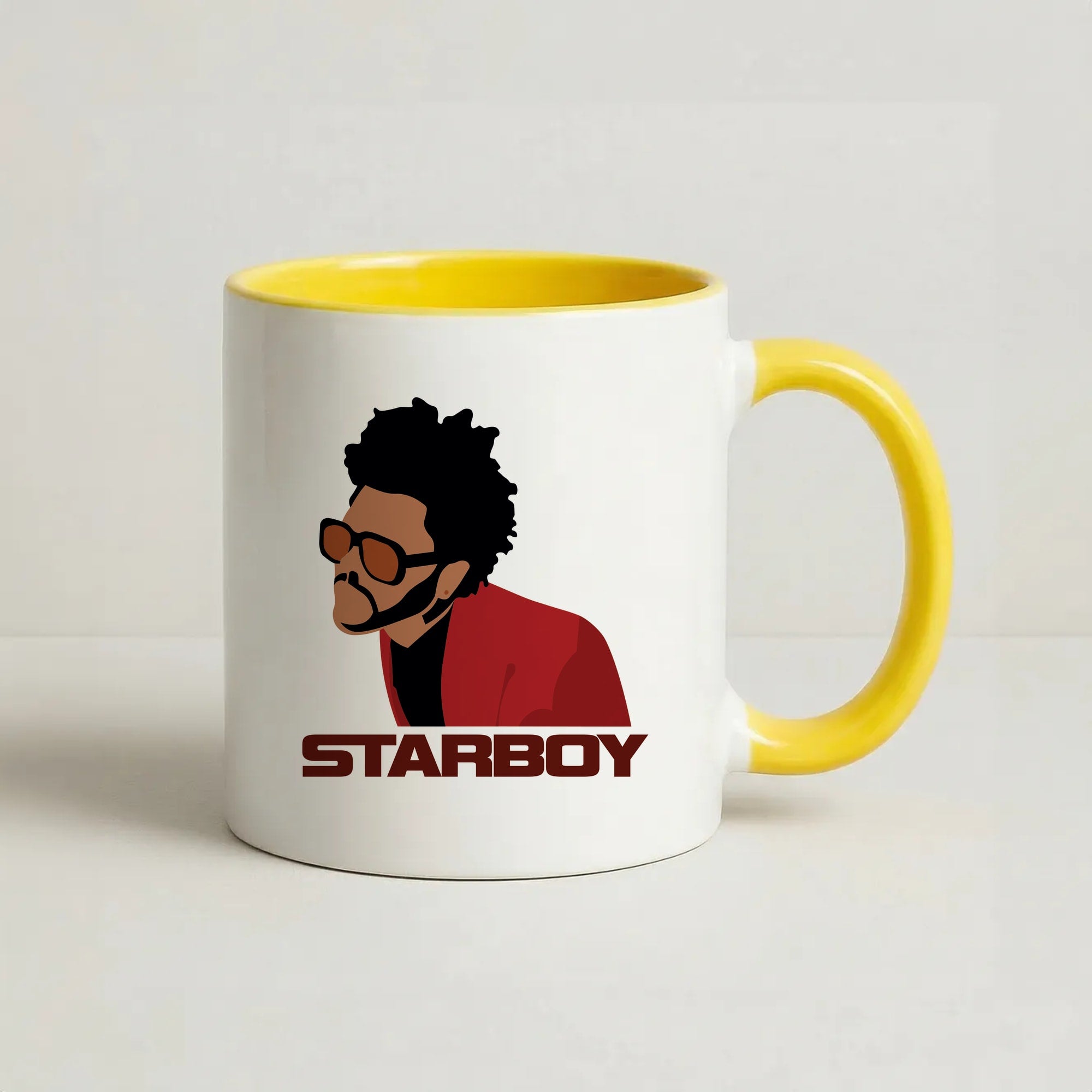 Starboy Singer Title Coffee Yellow Mug
