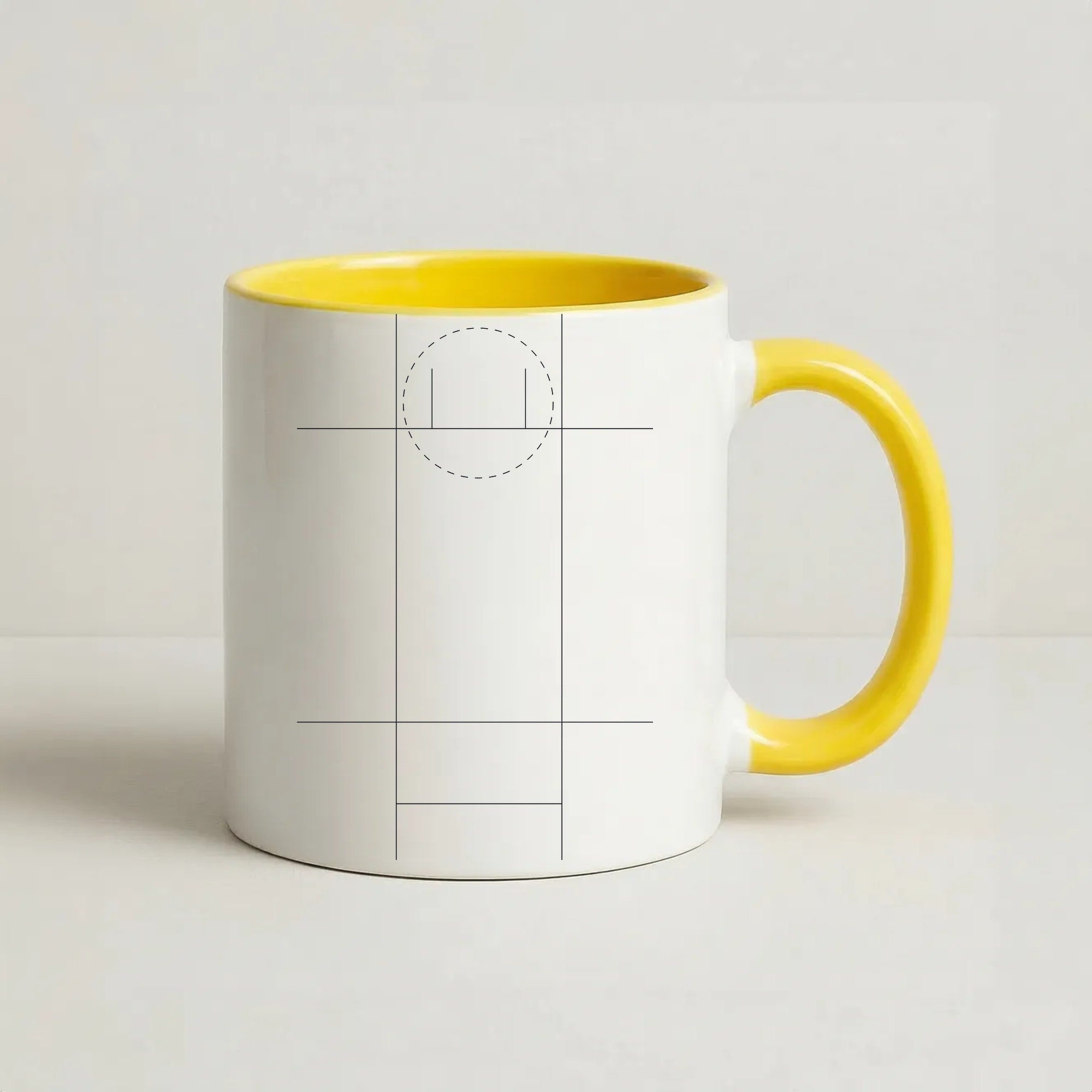 The Pitch - Cricket Coffee Yellow Mug