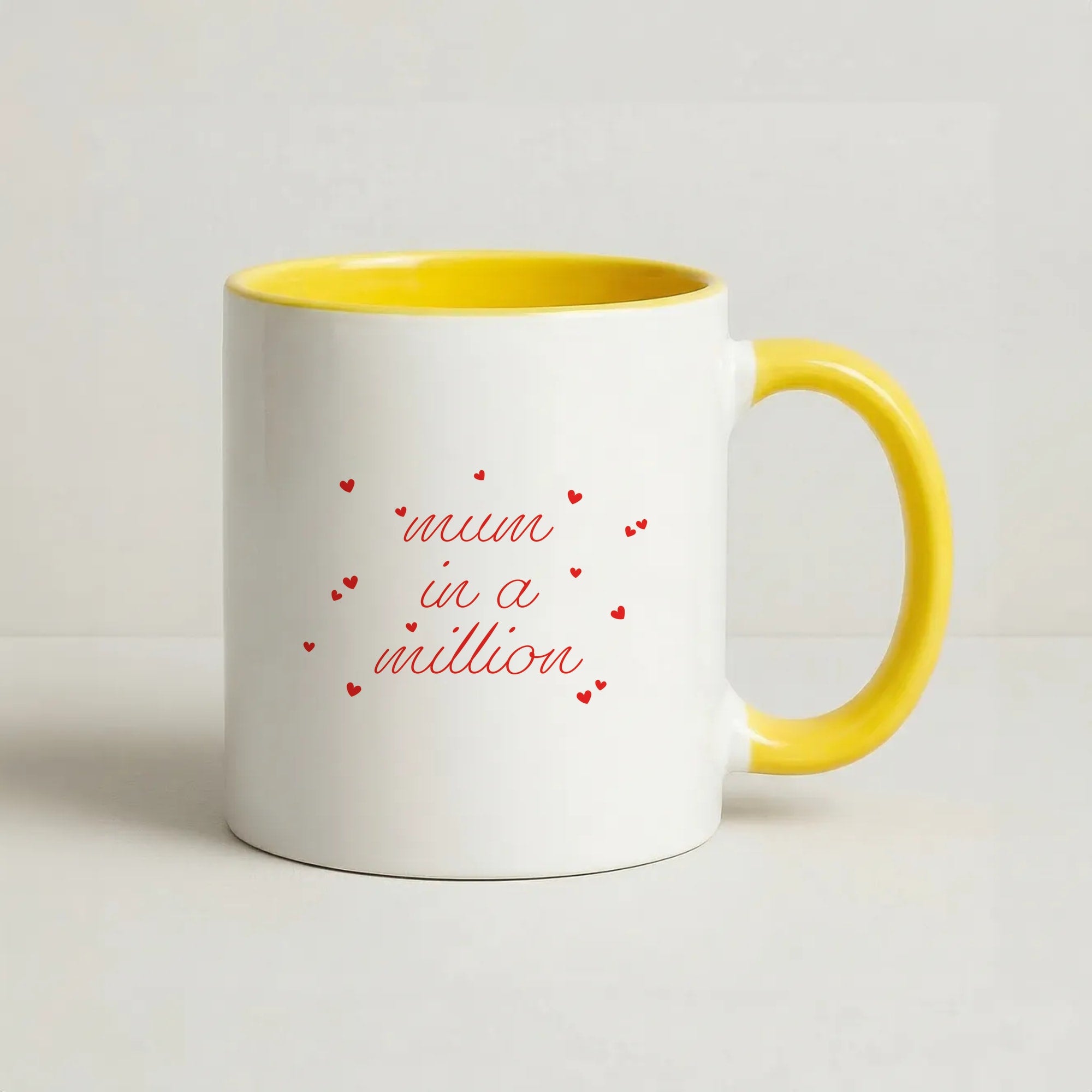 Mum In A Million Coffee Yellow Mug