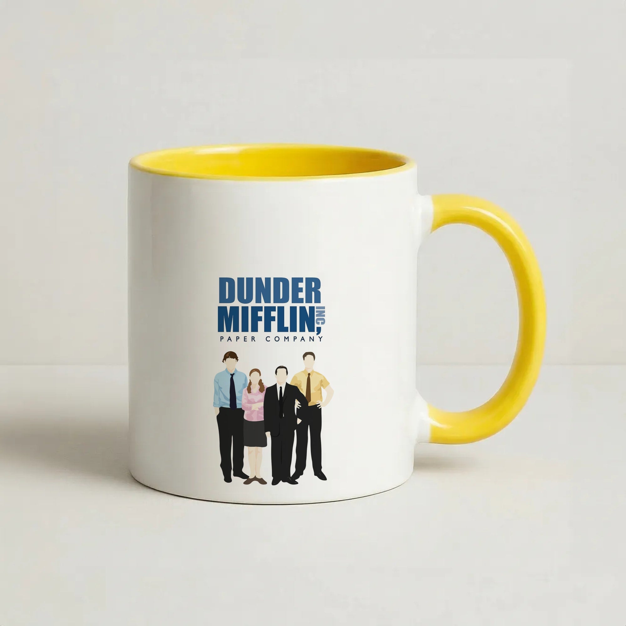 Office Cartoon - Dunder Mifflin Coffee Yellow Mug