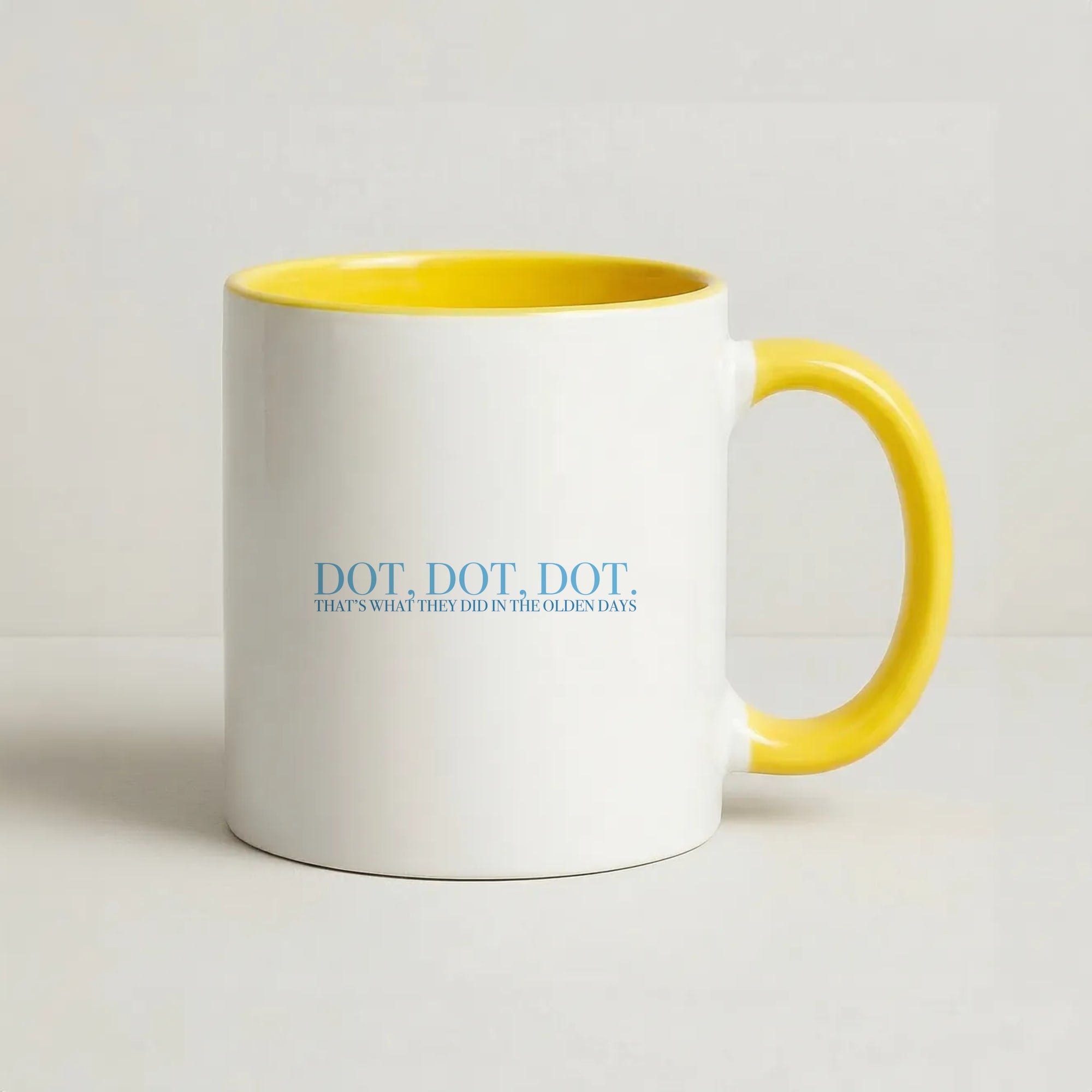 Dot, Dot, Dot Coffee Yellow Mug