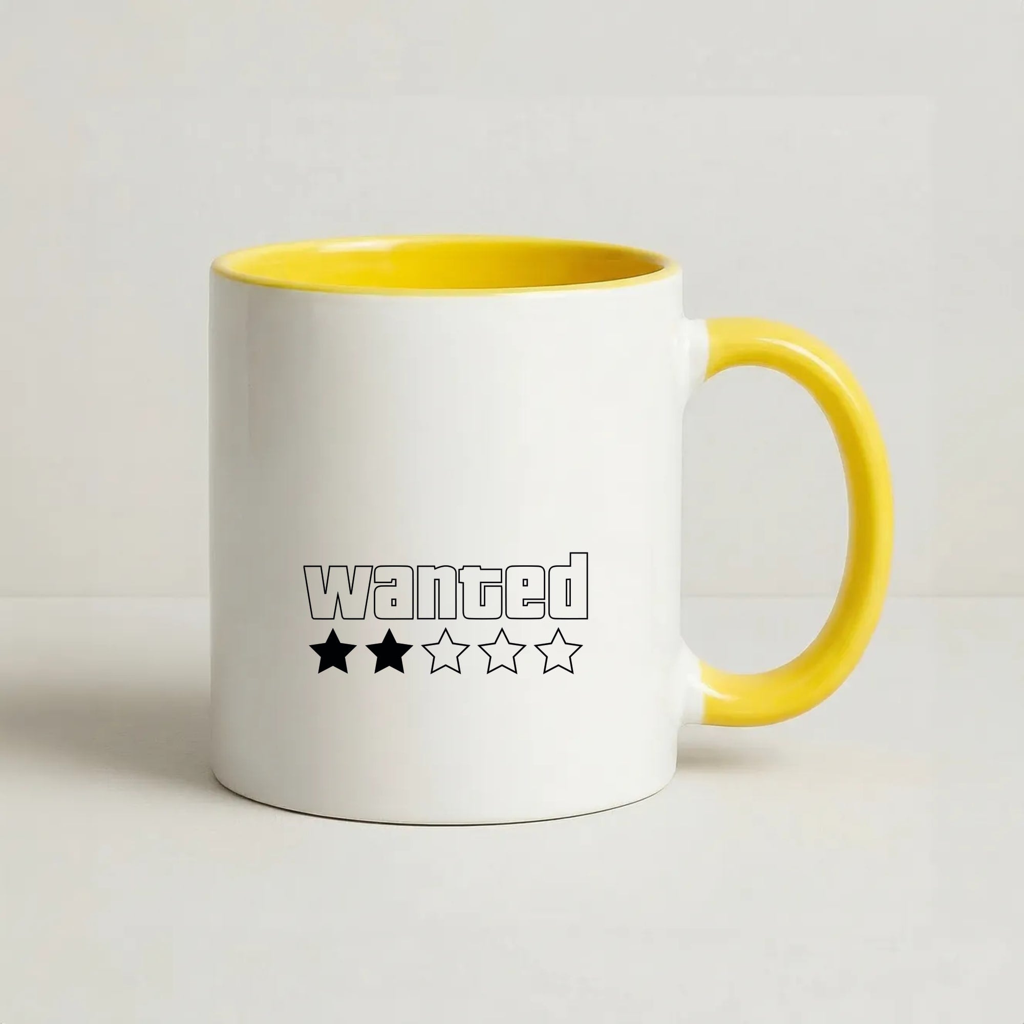Wanted - Video Game Coffee Yellow Mug
