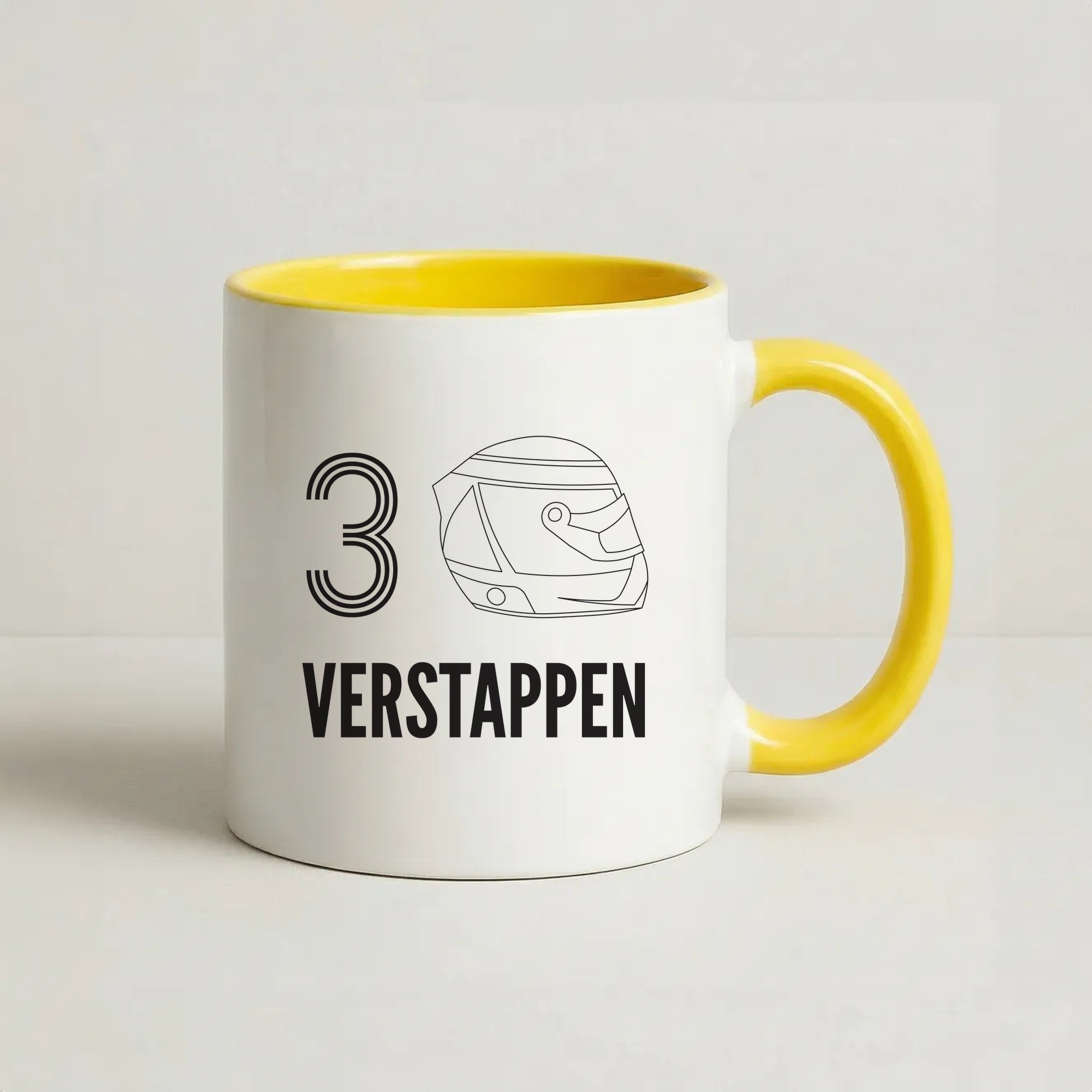Verstappen Helmet 2026 Coffee Yellow Mug