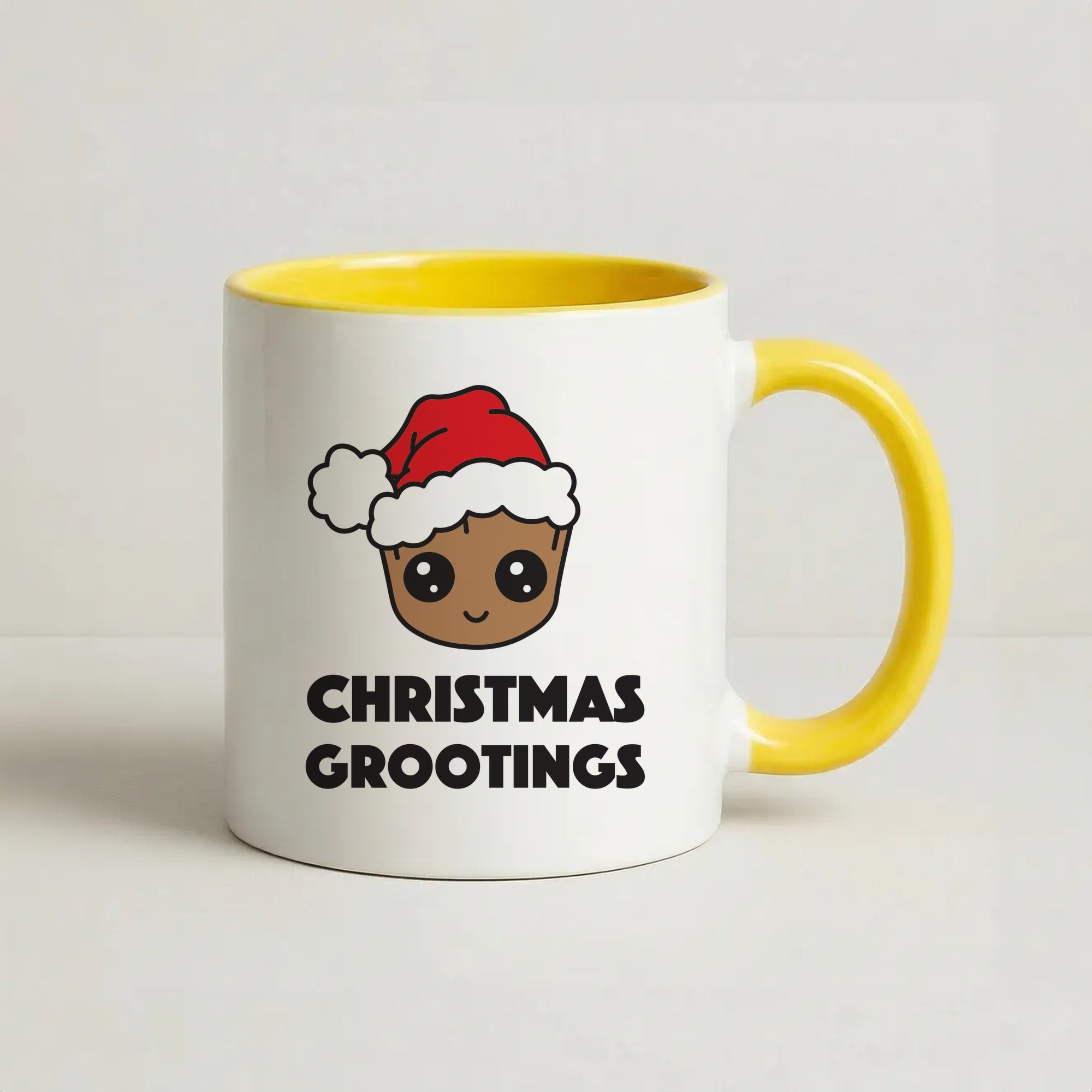 Christmas Grootings Coffee Yellow Mug