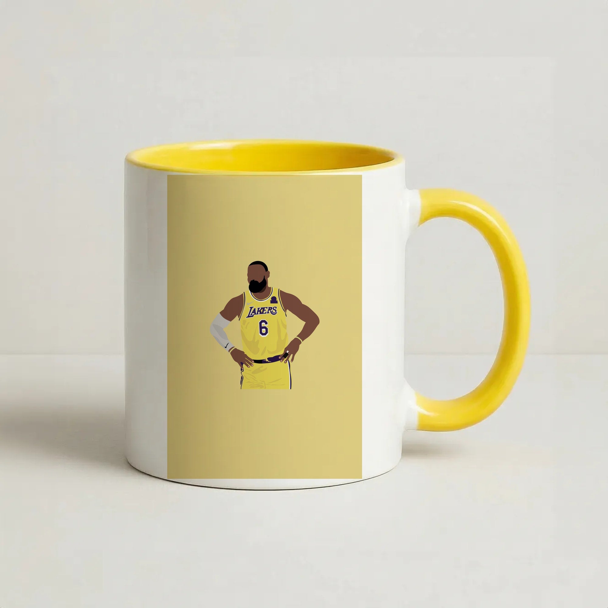 Lebron - Baskteball Coffee Yellow Mug