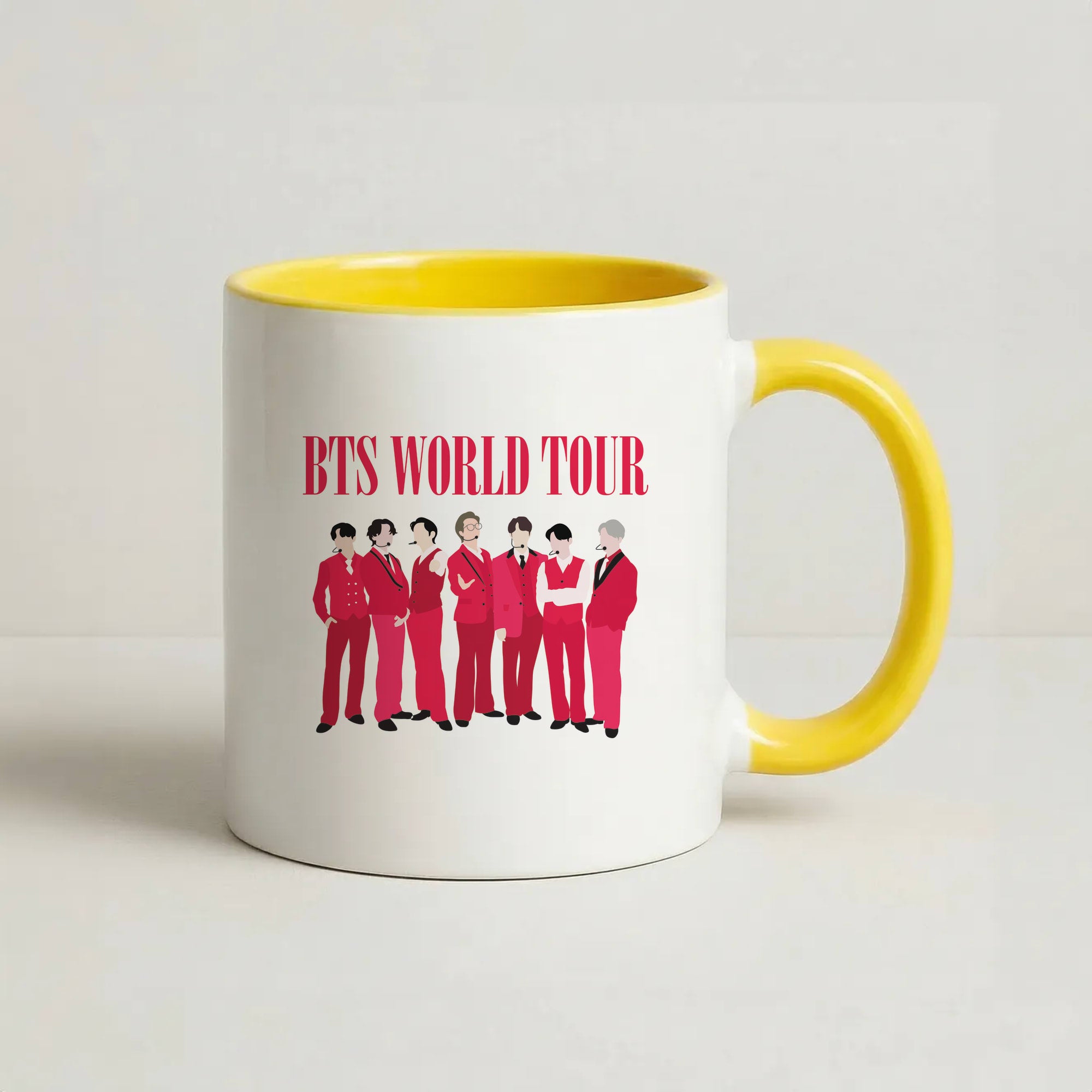 K-Pop Band World Tour 2026 Coffee Yellow Mug