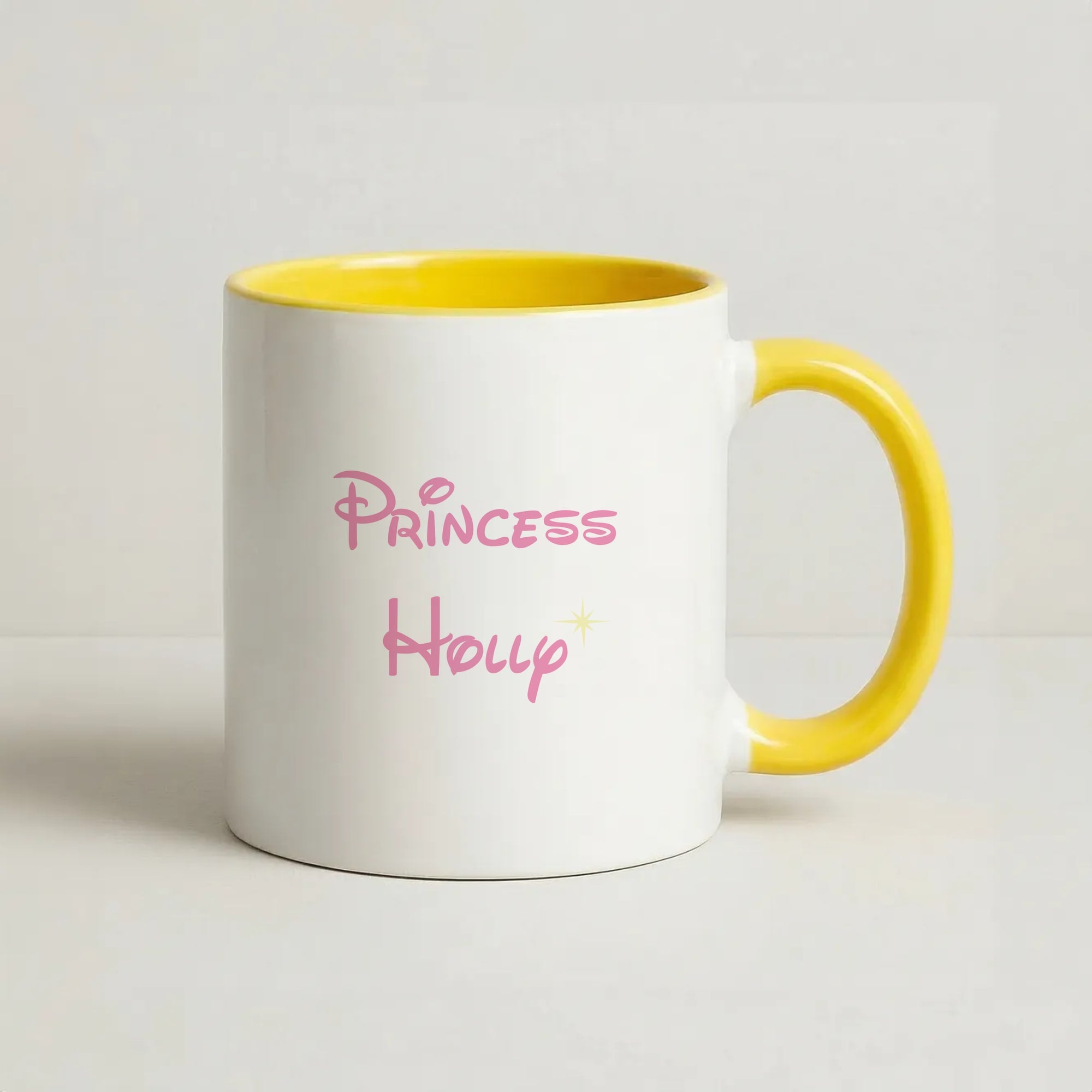 Princess - Personalised Fairytale Coffee Yellow Mug