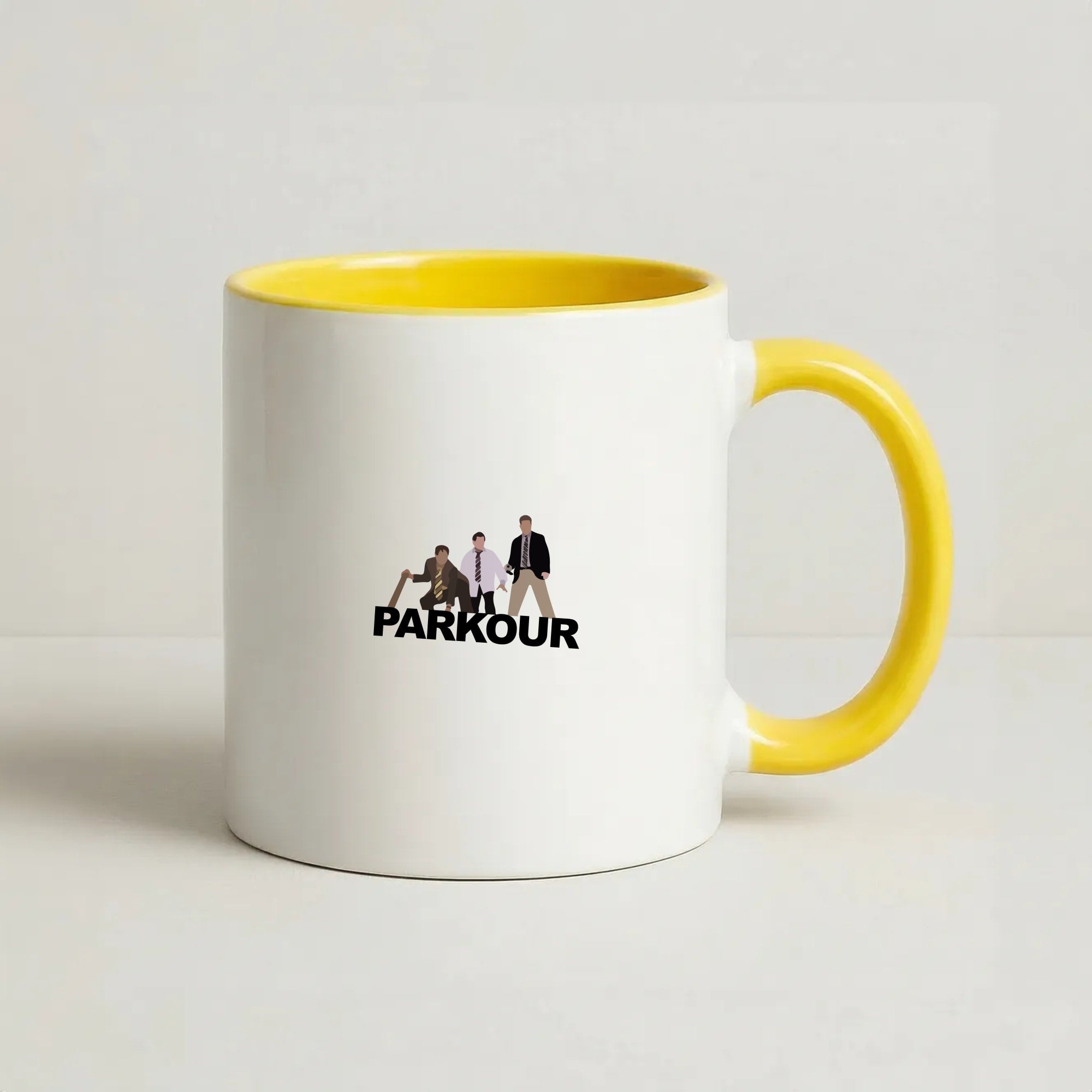 Parkour Coffee Yellow Mug