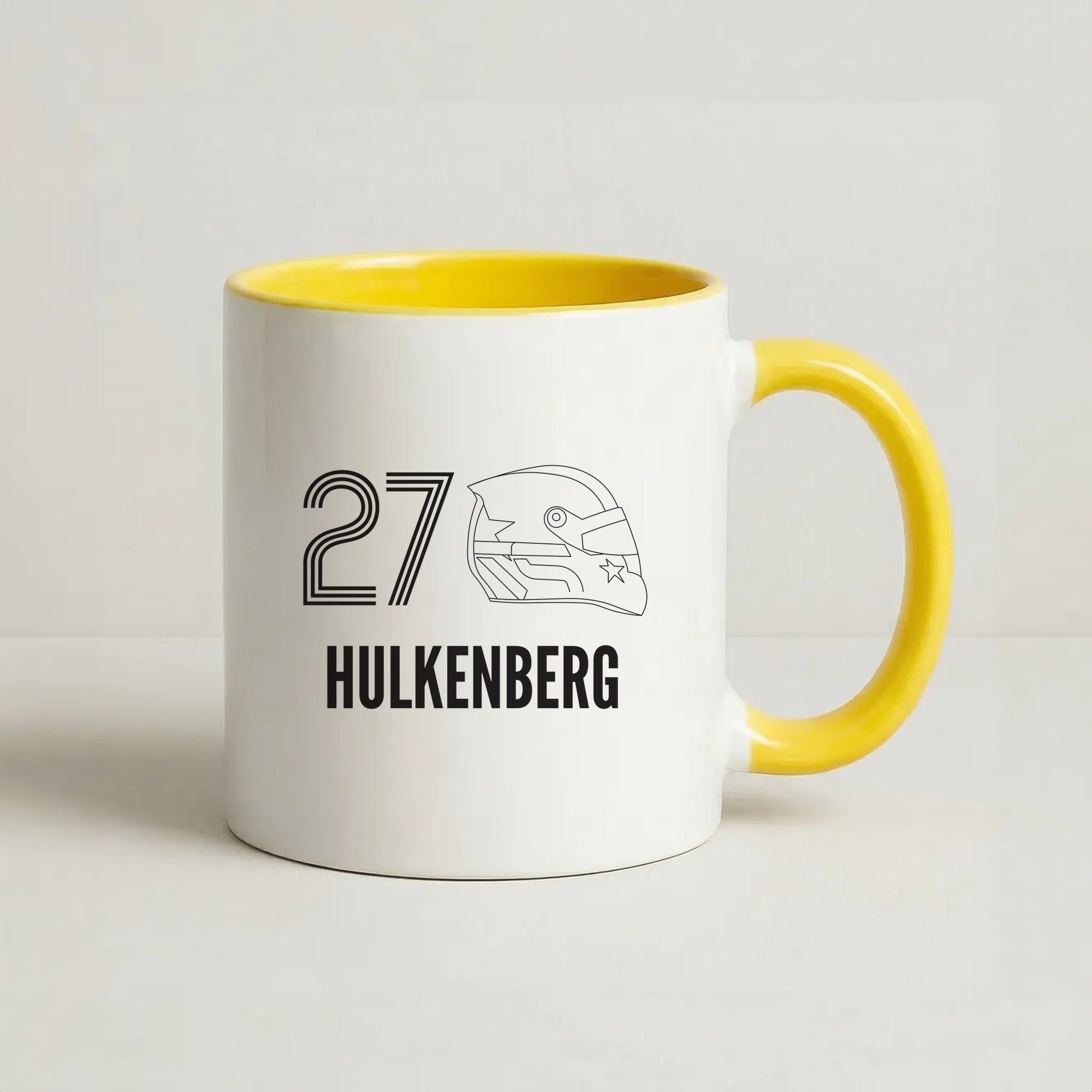 Hulkenberg Helmet 2026 Coffee Yellow Mug