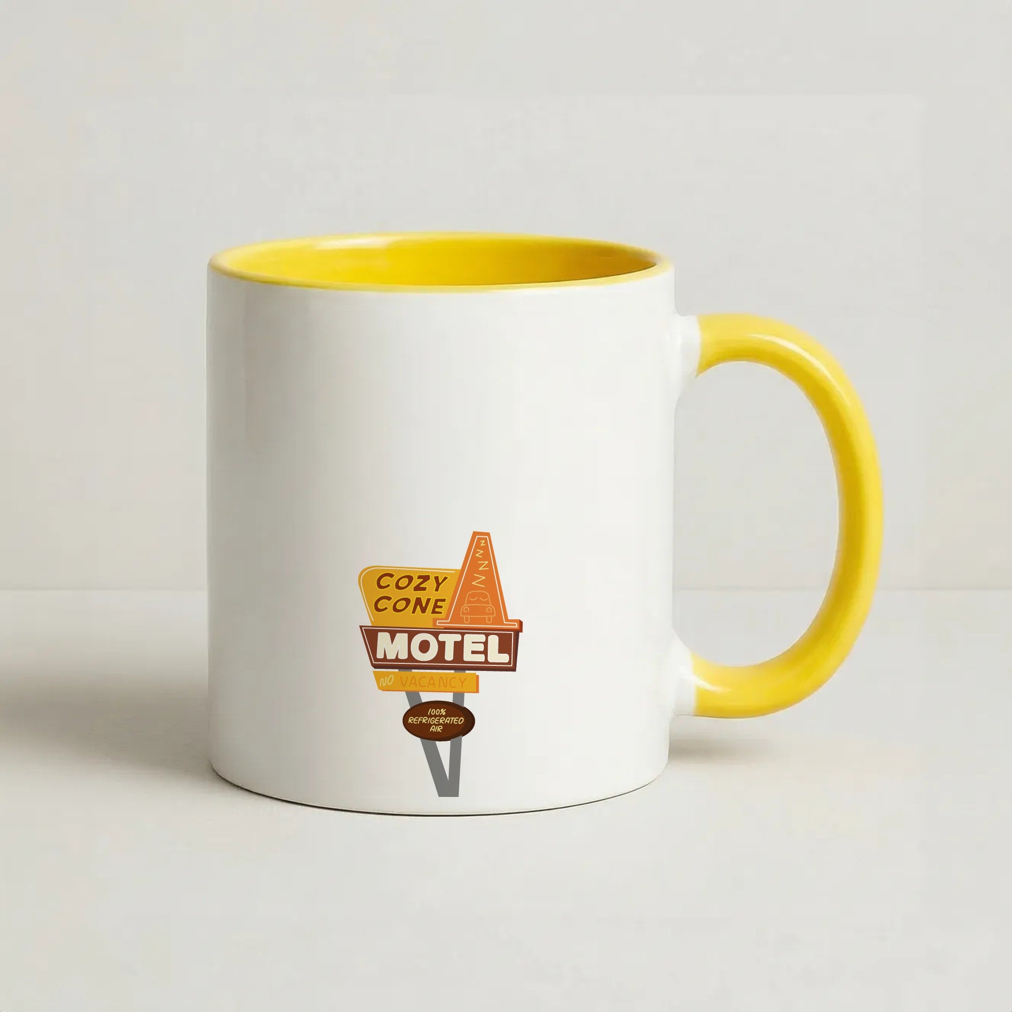 Cozy Cone Motel - Cars Coffee Yellow Mug
