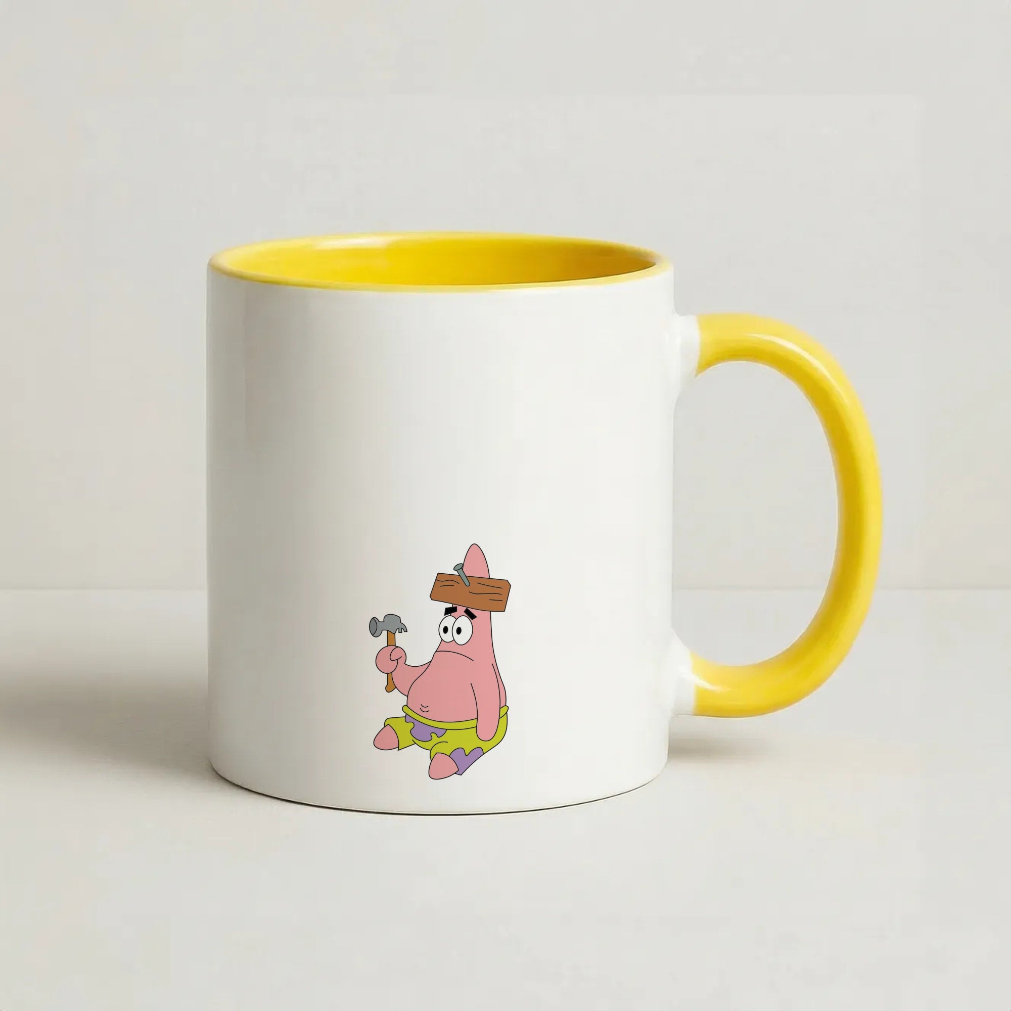Nail Patrick Coffee Yellow Mug