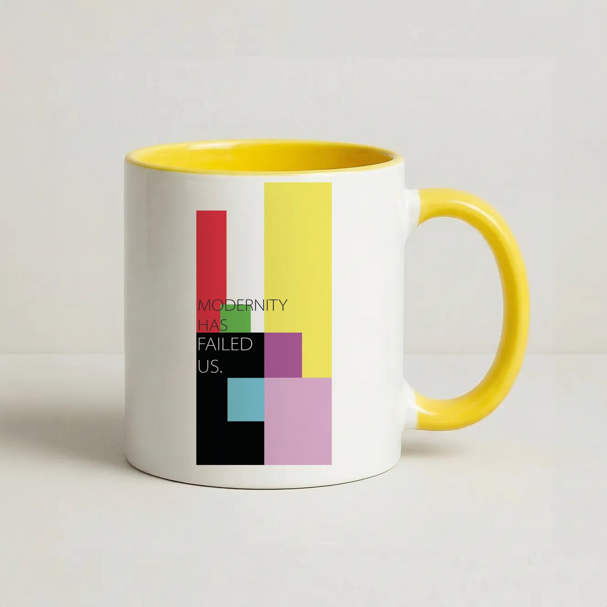 Modernity Has Failed Us - The 1975 Coffee Yellow Mug