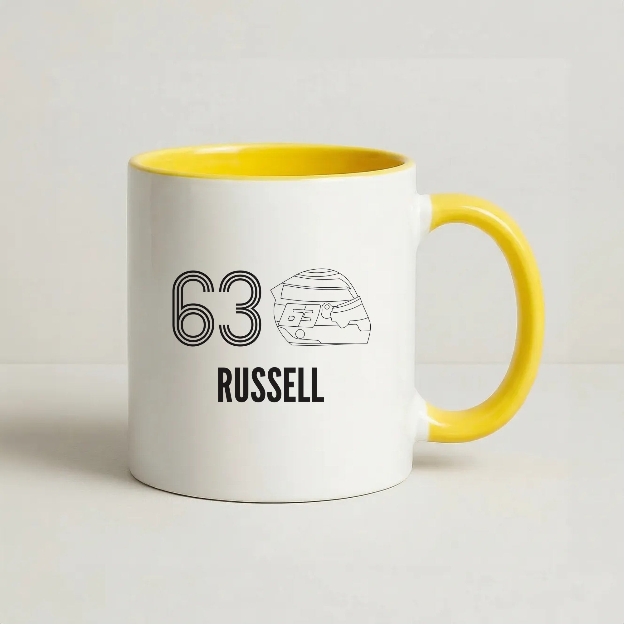 Russell Helmet 2026 Coffee Yellow Mug