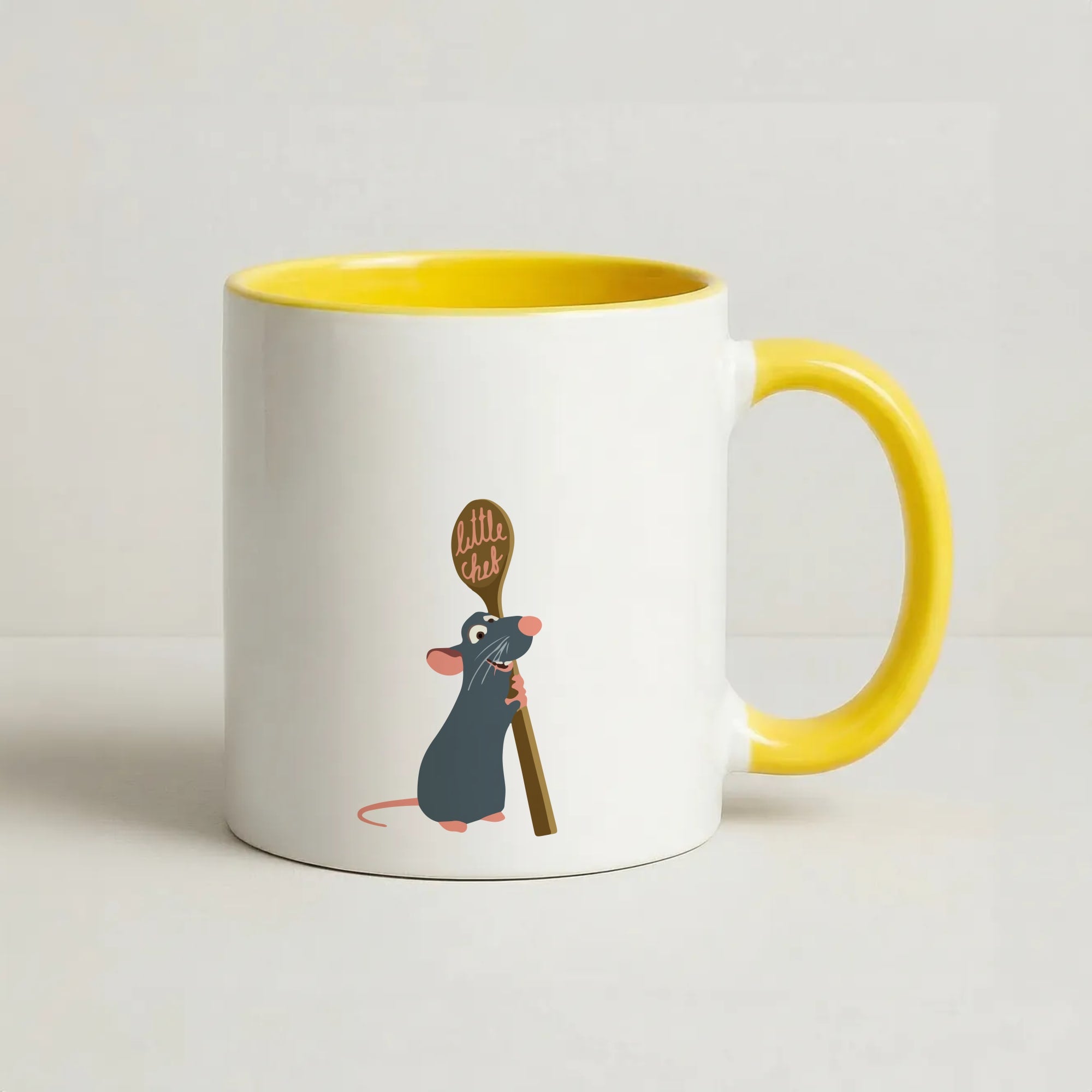 Chef Rat Coffee Yellow Mug