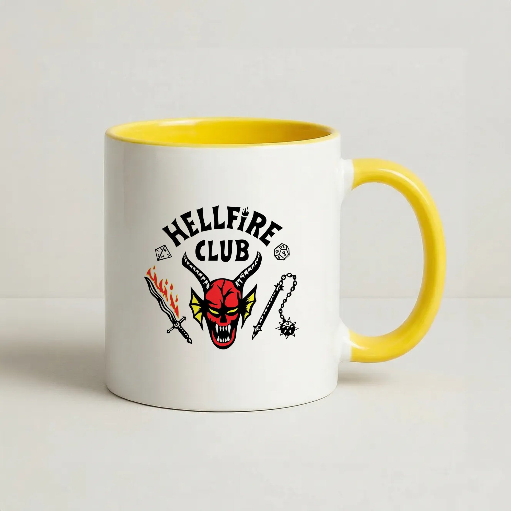 Hellfire Club Logo Coffee Yellow Mug