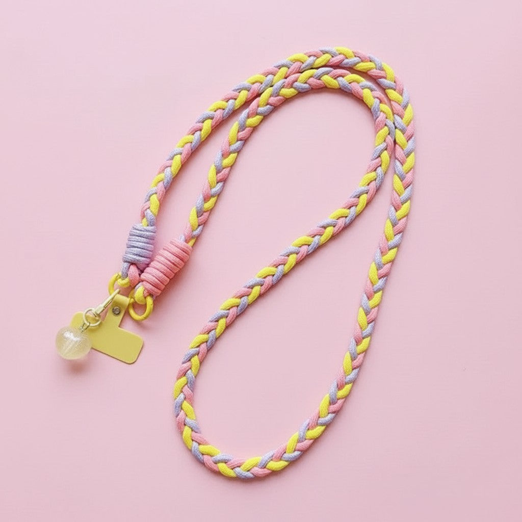 Crossbody Phone Strap - Yellow, Purple & Pink