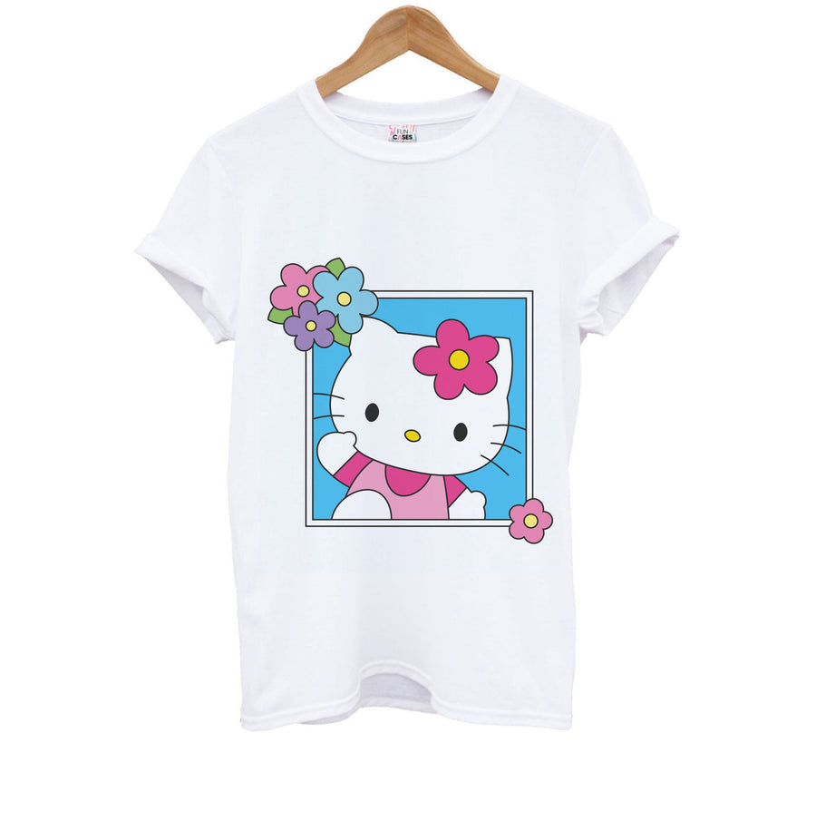 Flower Polaroid - Hello Kitty Kids T-Shirt