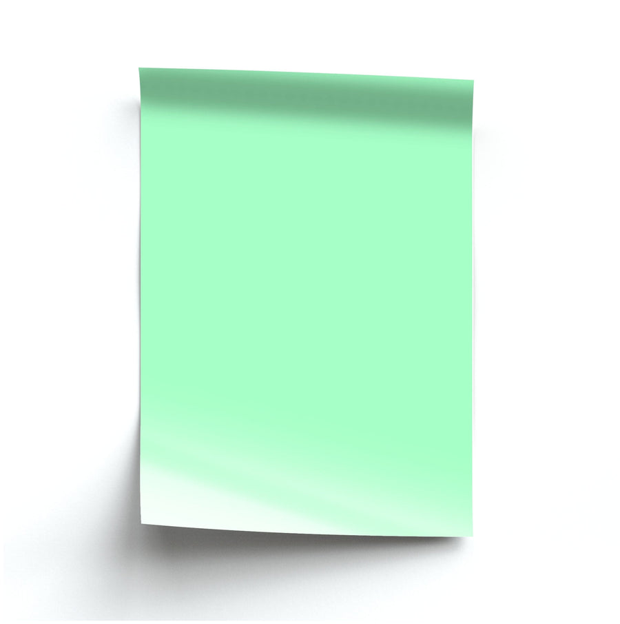 Back To Casics - Pretty Pastels - Plain Green Poster
