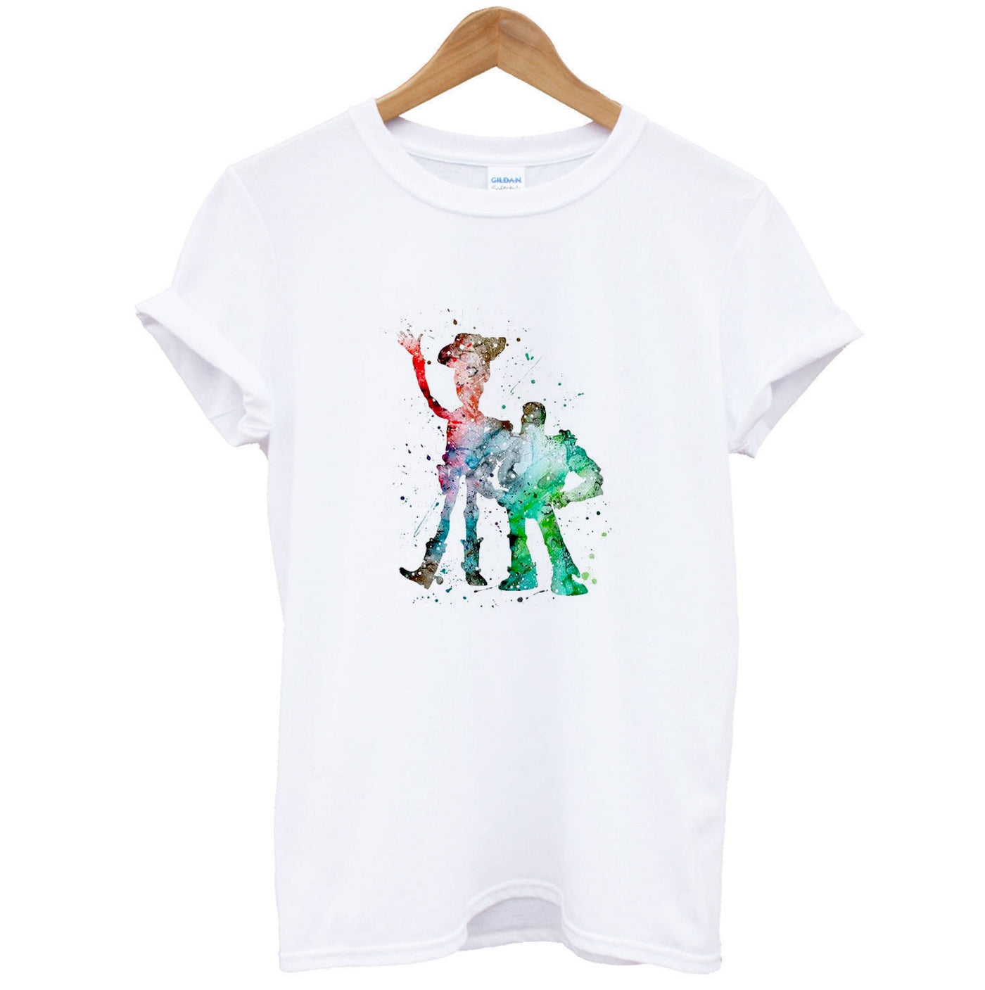 Watercolour Woody & Buzz Toy Story Disney T-Shirt