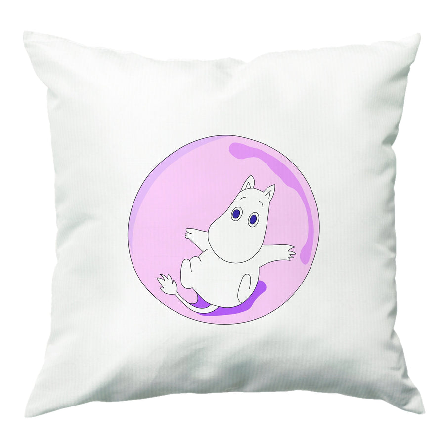 Moomin In A Pink Bubble  Cushion